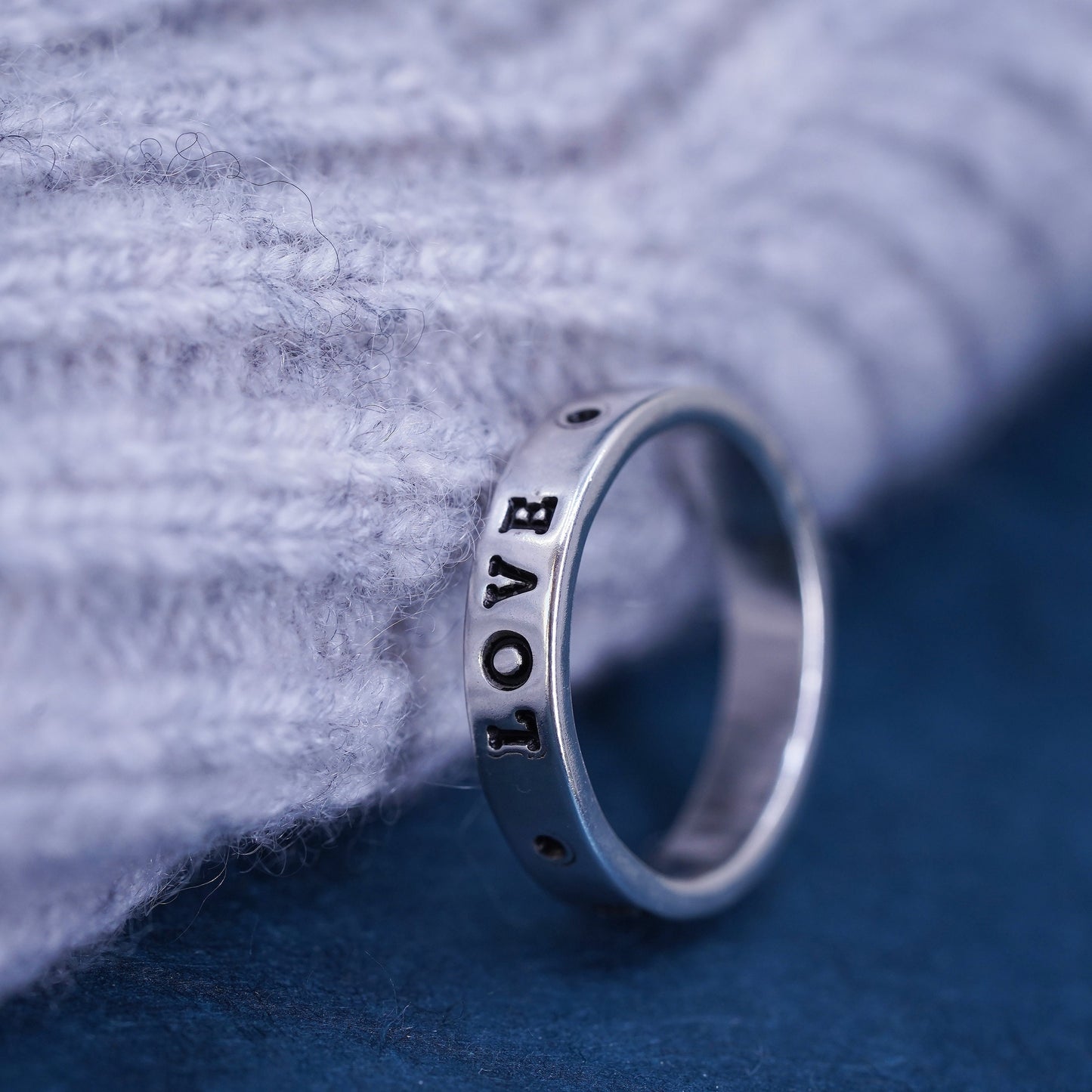 Size 6, VTG Sterling silver prayer ring, 925 band engraved "true love waits"