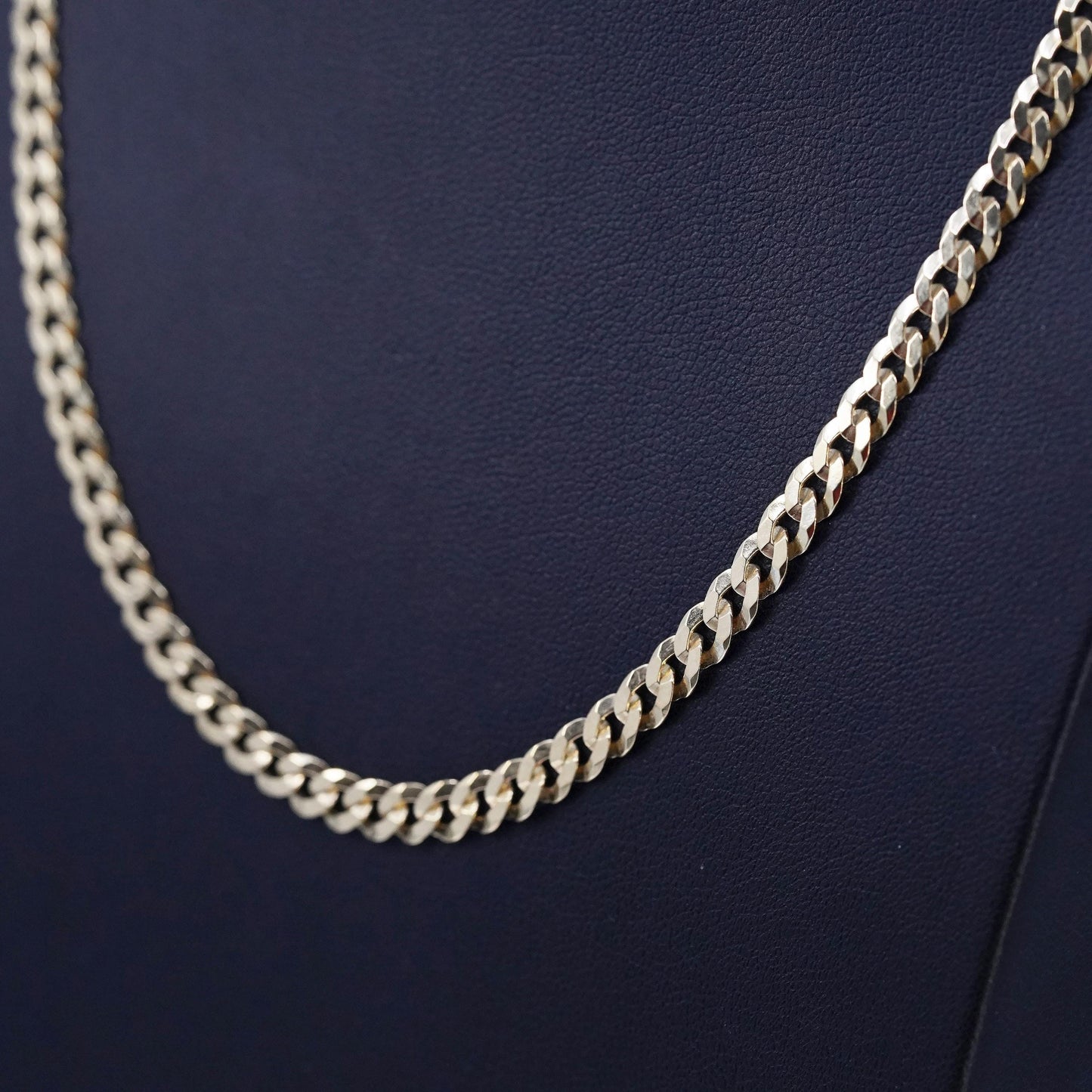 20" Italian LIRM vermeil gold over Sterling 925 silver curb necklace