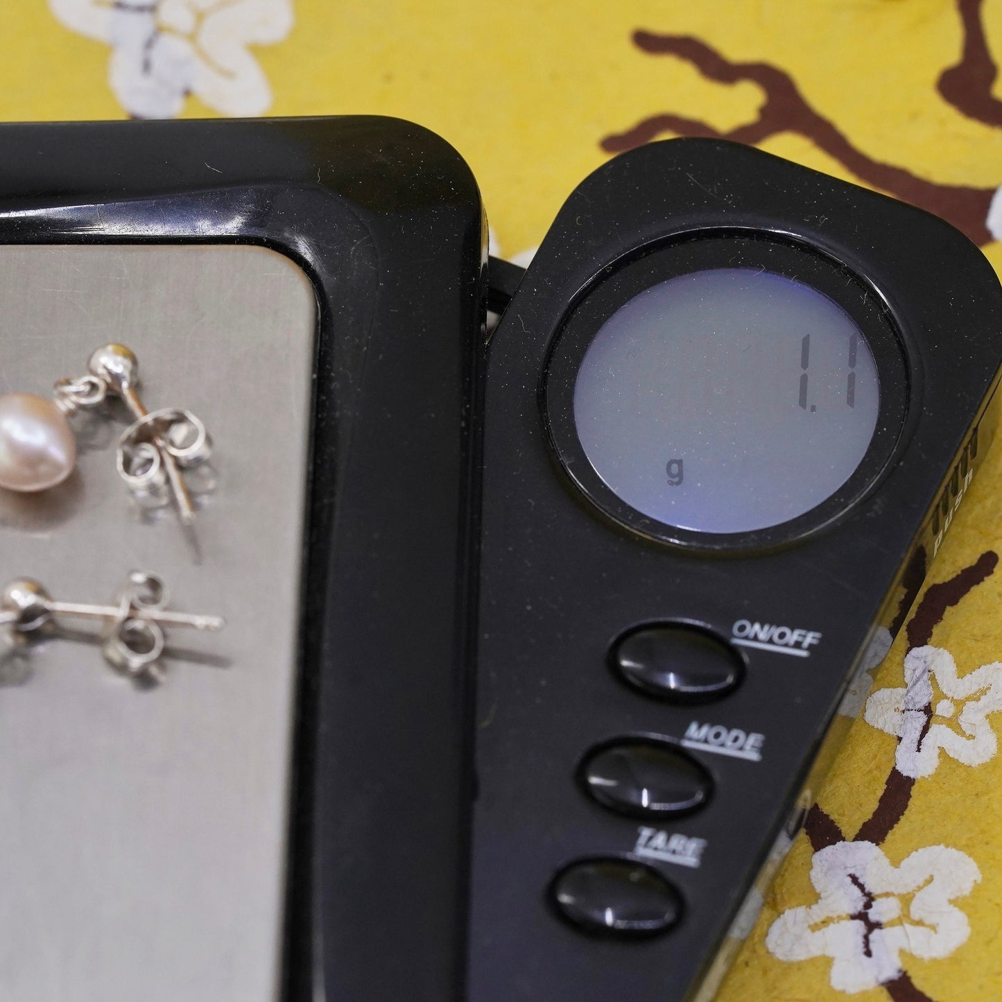 Sterling silver handmade earrings, 925 studs with pearl drops