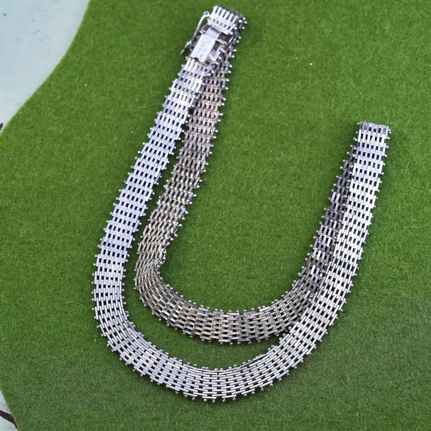 18", 10mm, Vintage sterling silver Riccio link chain, 925 necklace