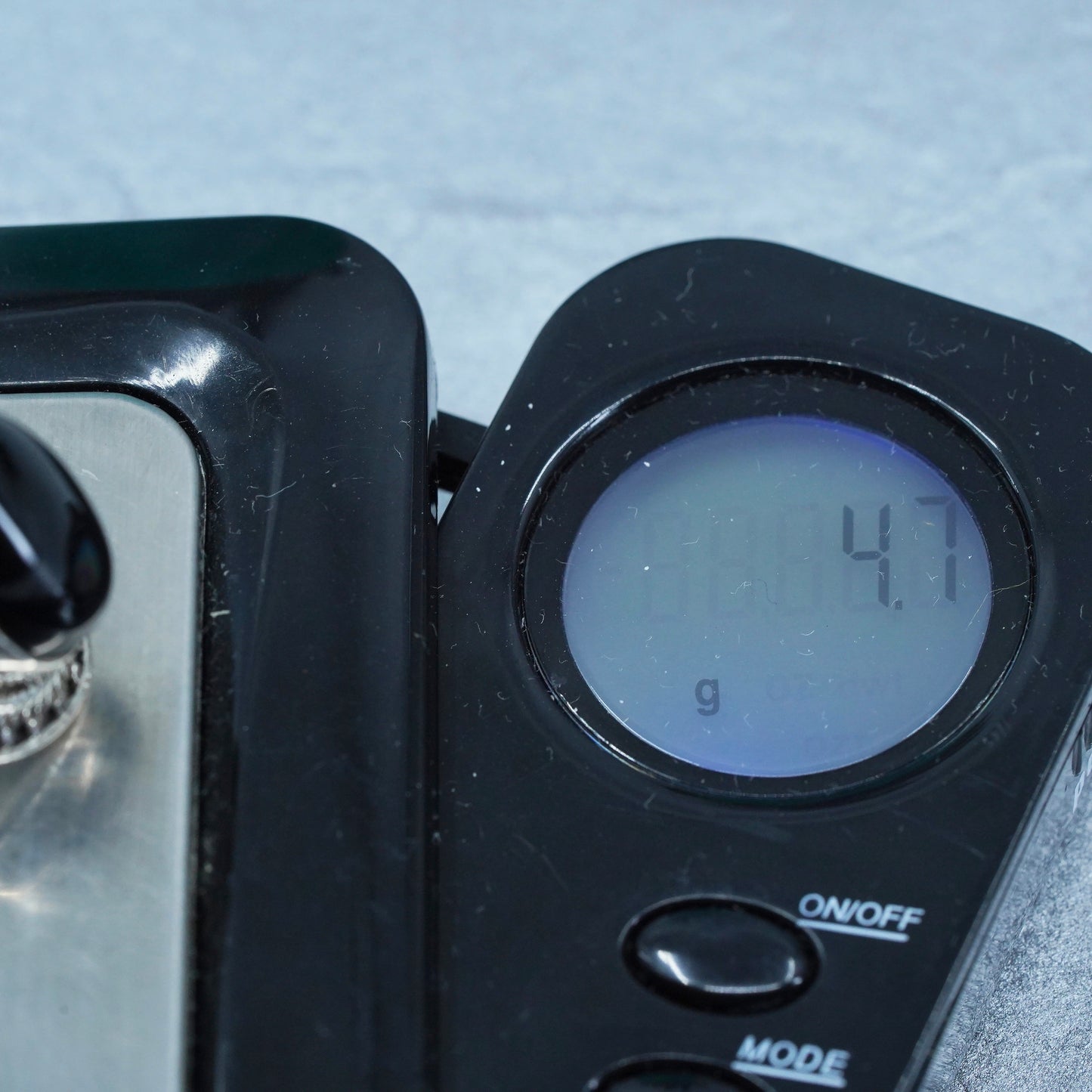 Size 6, vintage Sterling 925 silver handmade ring with onyx and beads