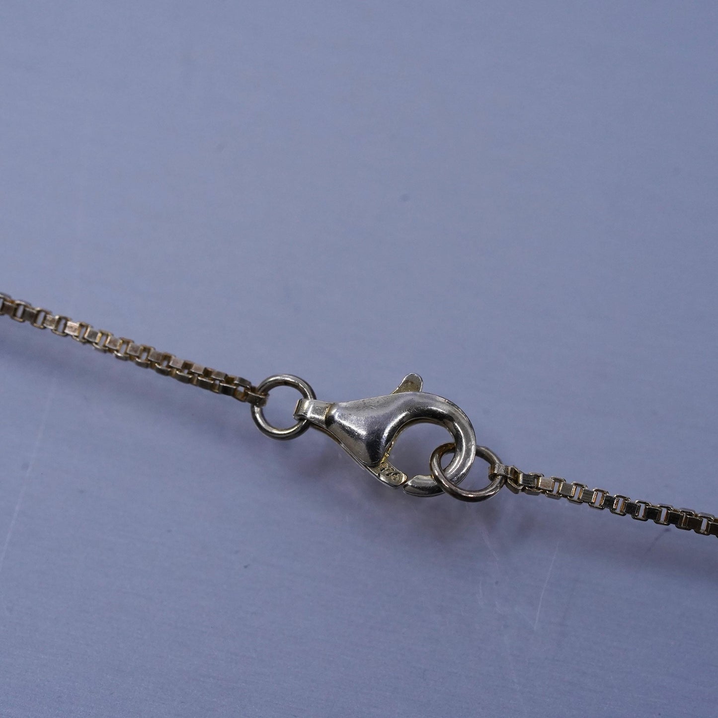 18” Italian vermeil gold over Sterling 925 silver box necklace pearl pendants