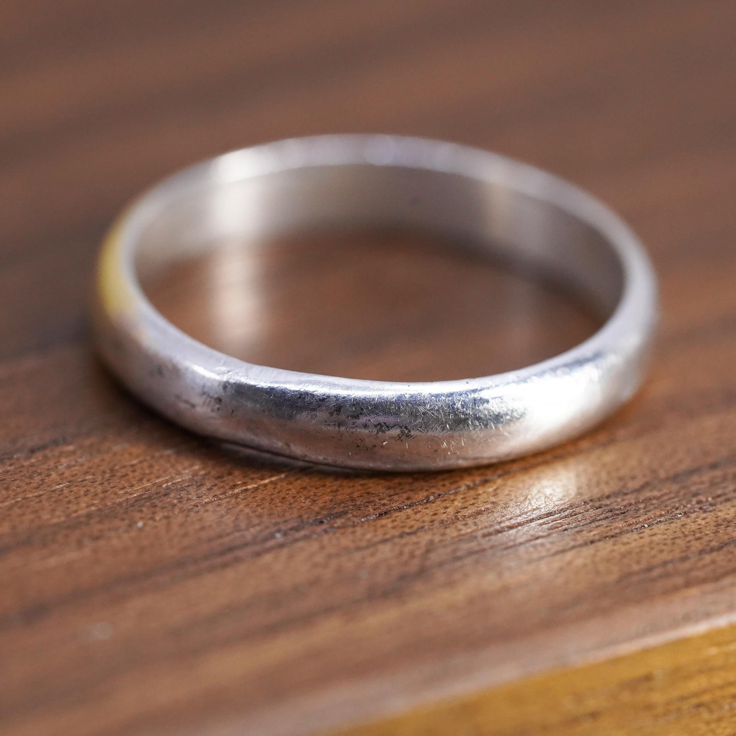 Size 8, vintage rage sterling silver handmade ring, 925 wedding band