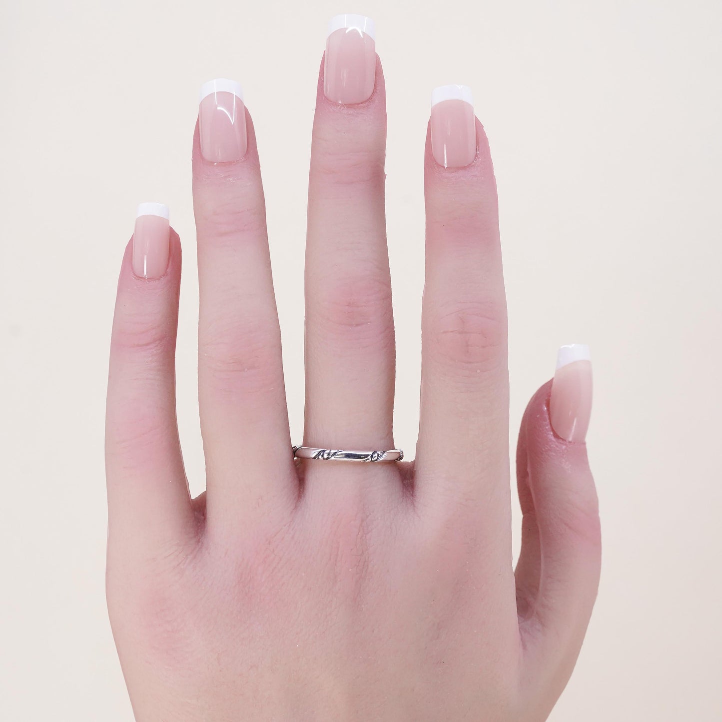 Size 10, vintage Shube Sterling silver handmade ring, stackable 925 cable band