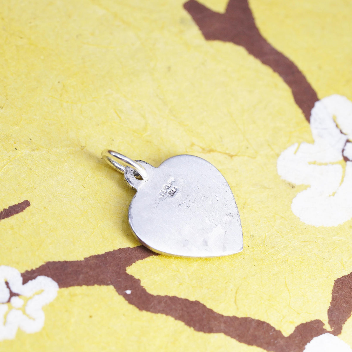 Sterling Silver 925 Heart Pendant, Eucharist Grapes, Wheat Religious Tag Charm
