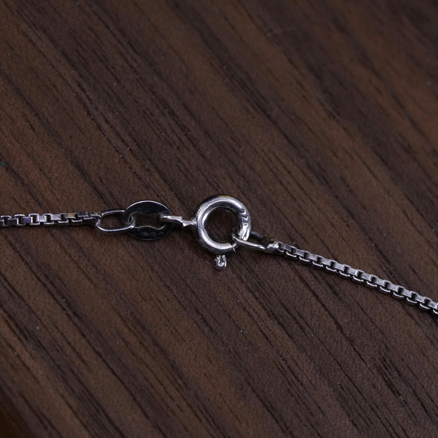 18", 1mm, Vintage Sterling silver box chain, Italy 925 necklace