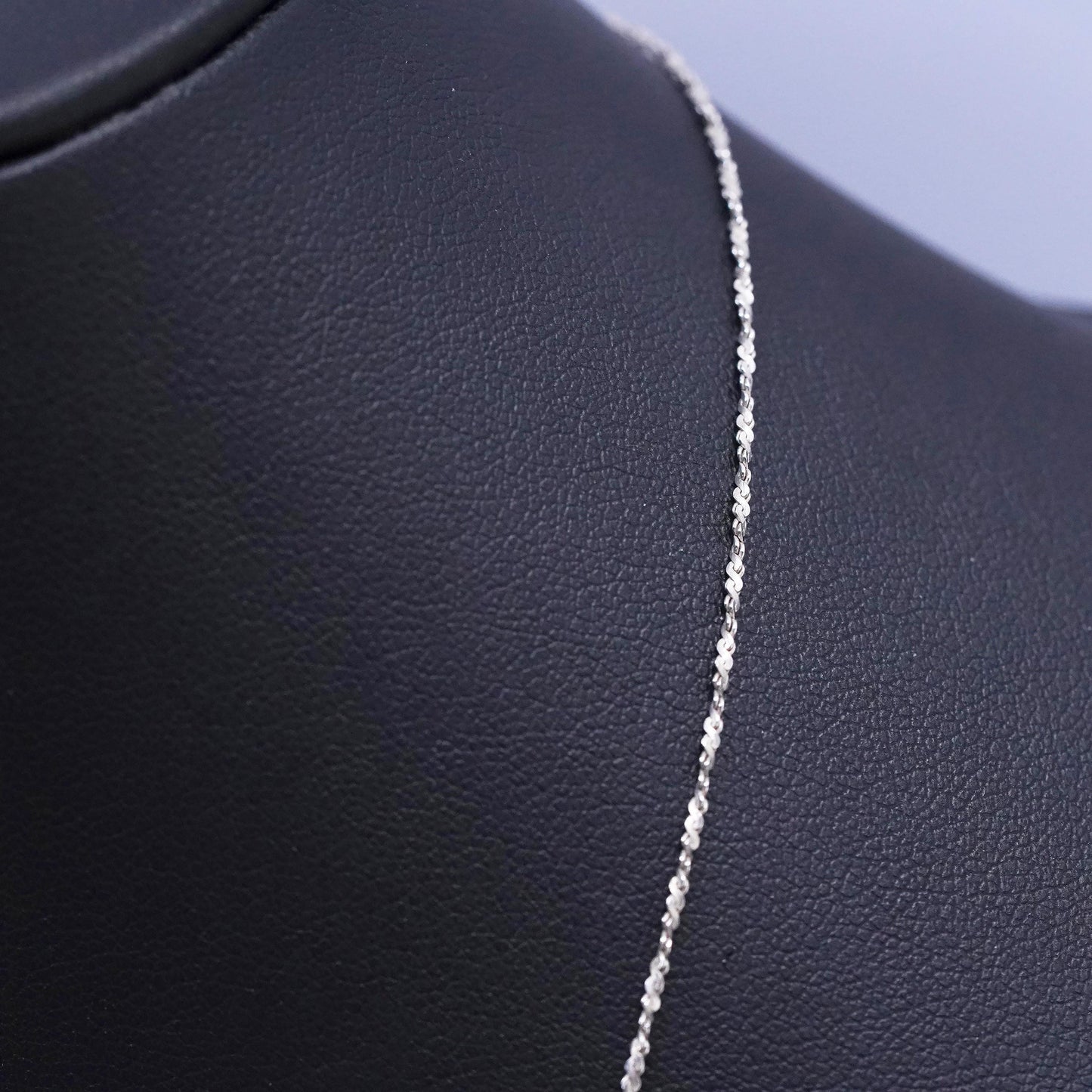 20”, 1mm, vintage Sterling silver handmade necklace, 925 twisted s link chain