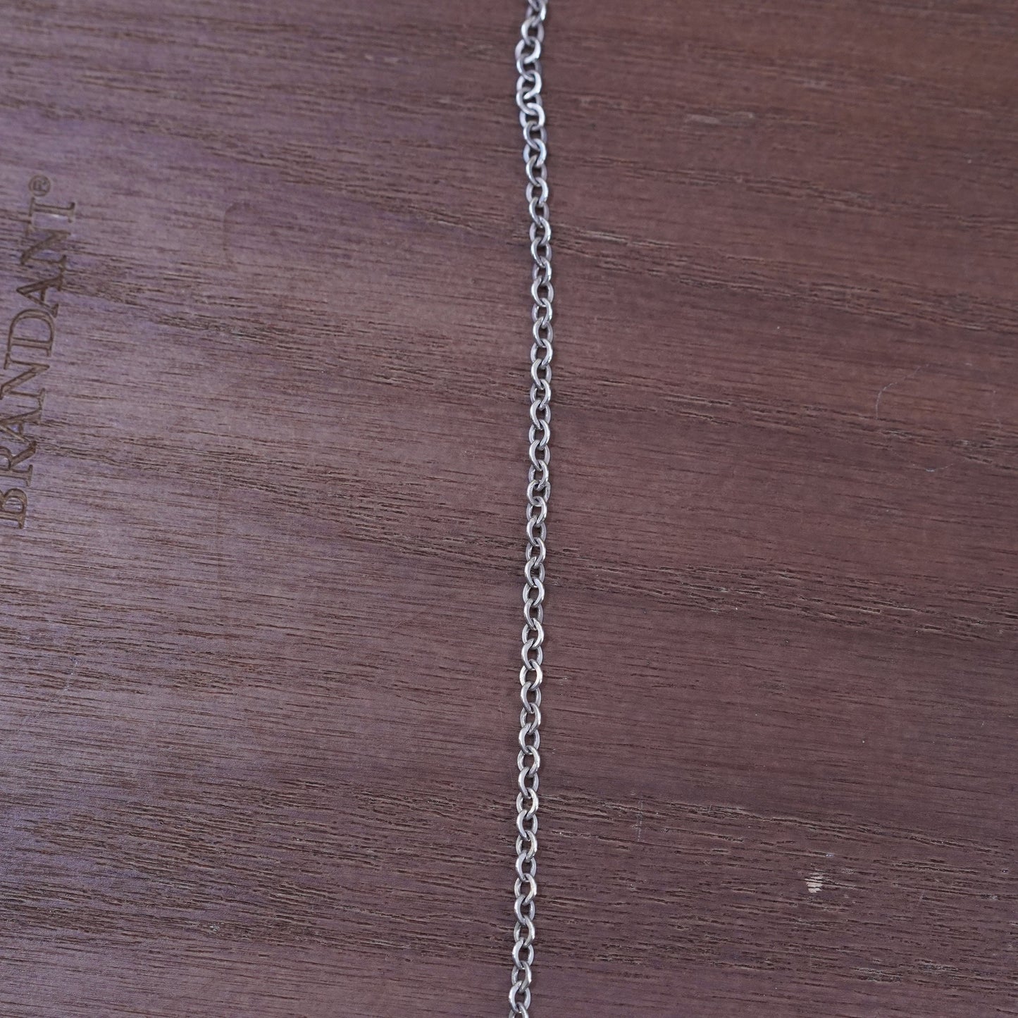 24”, 2mm, vintage Sterling silver necklace, 925 flatten circle link chain