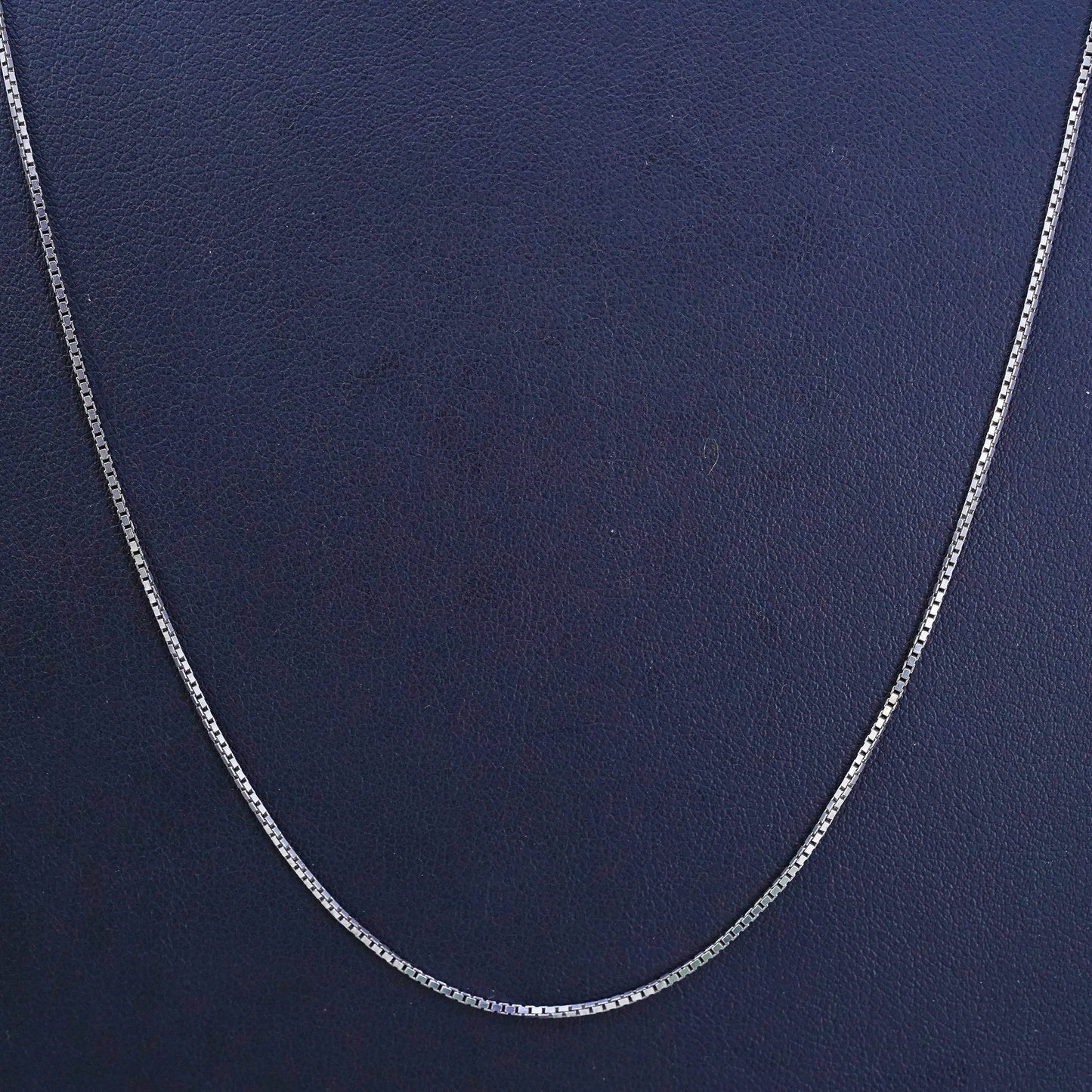 24", 1mm, Vintage Italian sterling 925 silver box chain, necklace