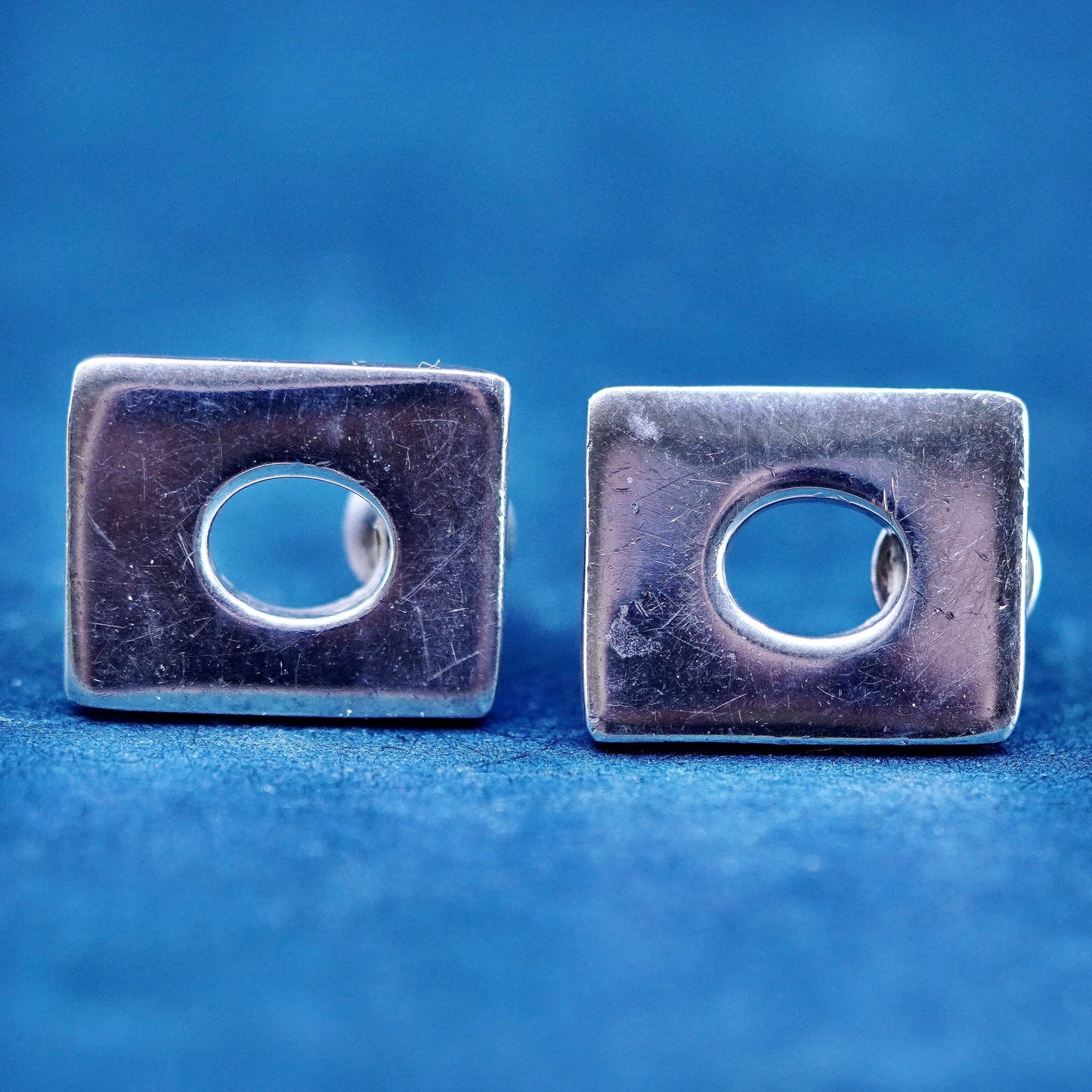 vintage Sterling 925 silver handmade studs earrings