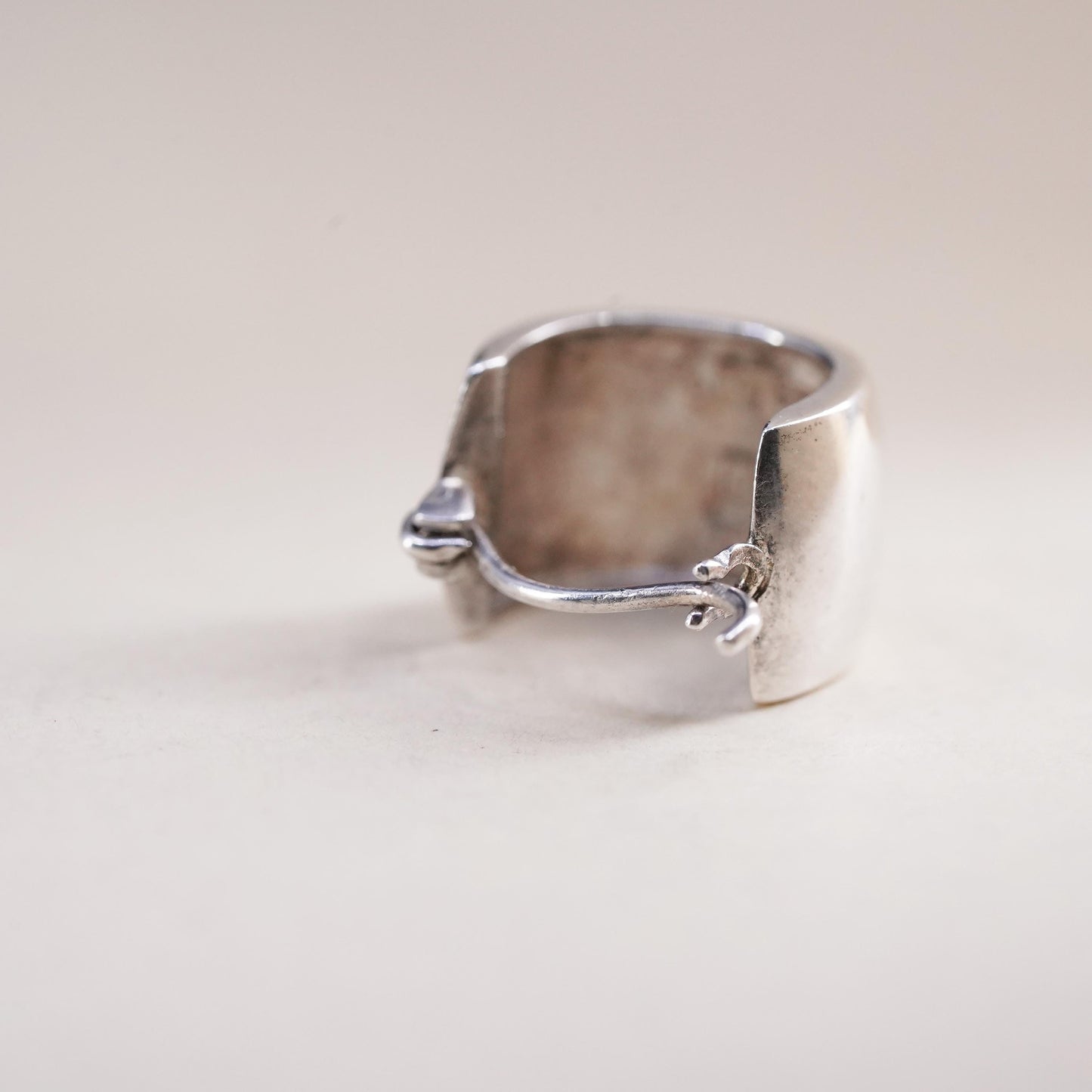 0.5”, Vintage sterling silver single earring, 925 huggie hoop