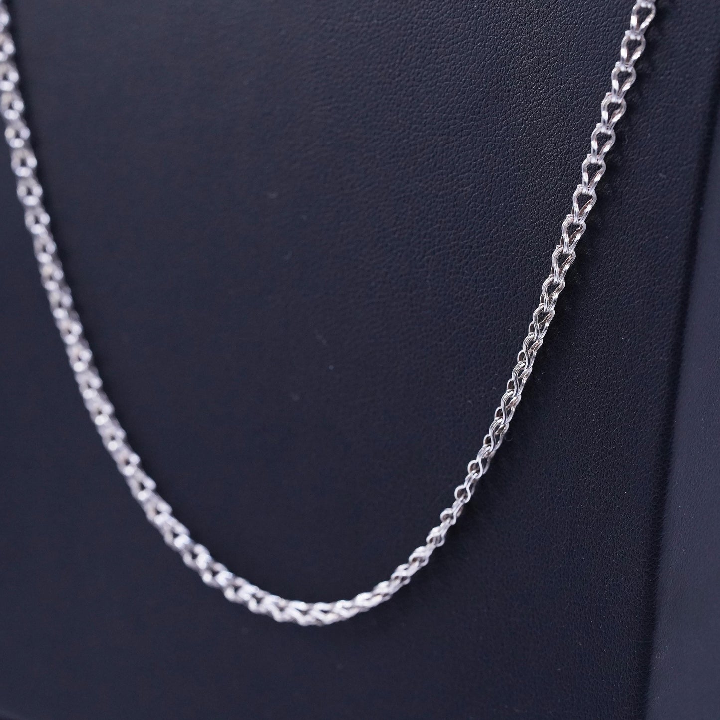 26” 3mm, vintage Sterling 925 silver curb chain necklace