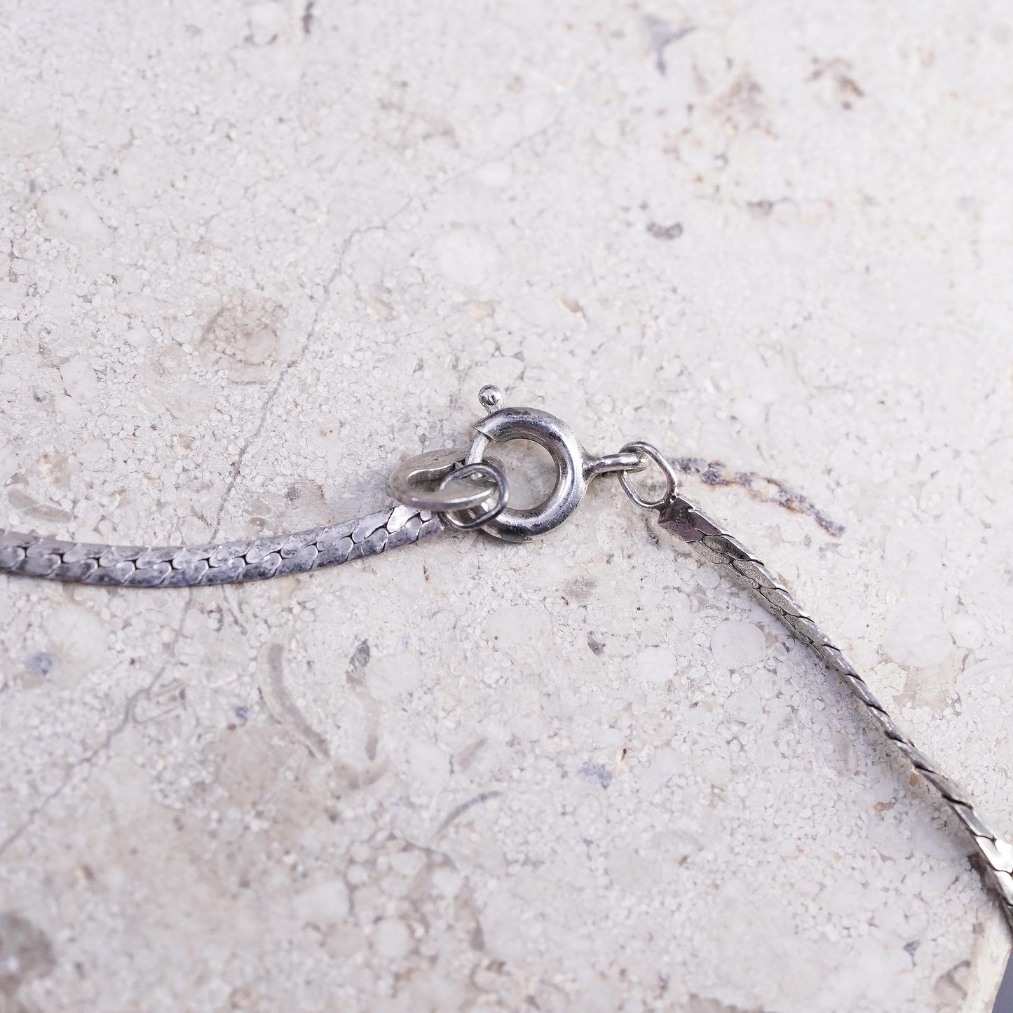 24" 1.6mm, vintage Sterling silver handmade necklace, 925 curb chain