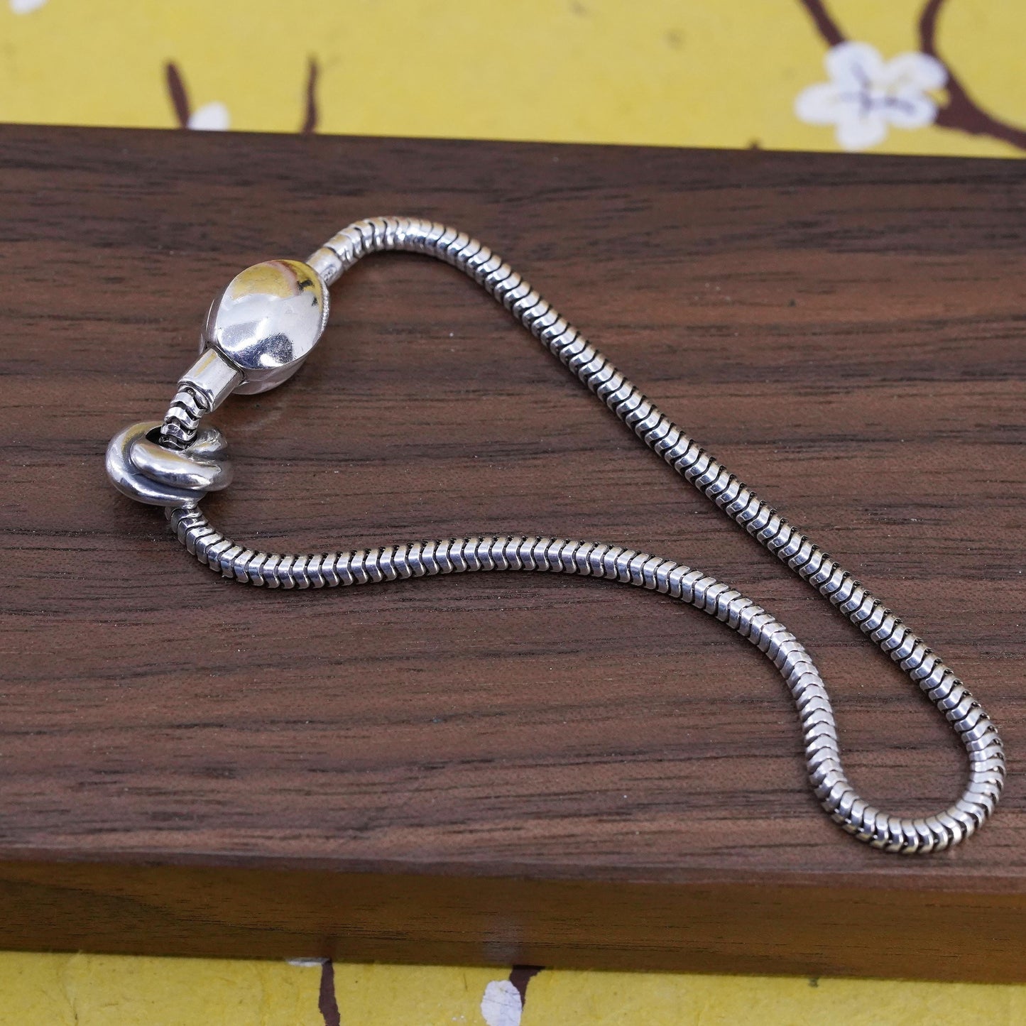 7.5" 3mm, Italian MA Michael Anthony Sterling silver snake chain, 925 bracelet