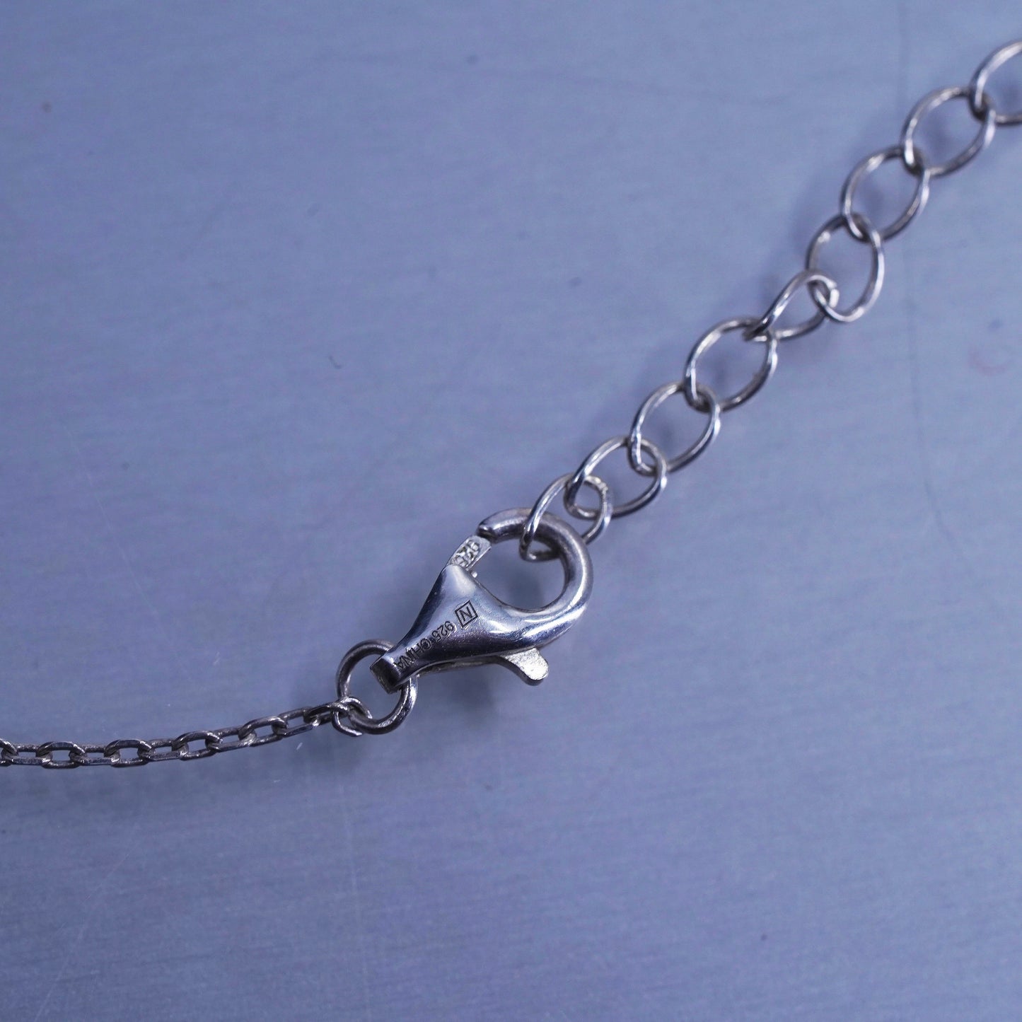 16+2” Sterling 925 silver handmade circle necklace with cross pendant and cz