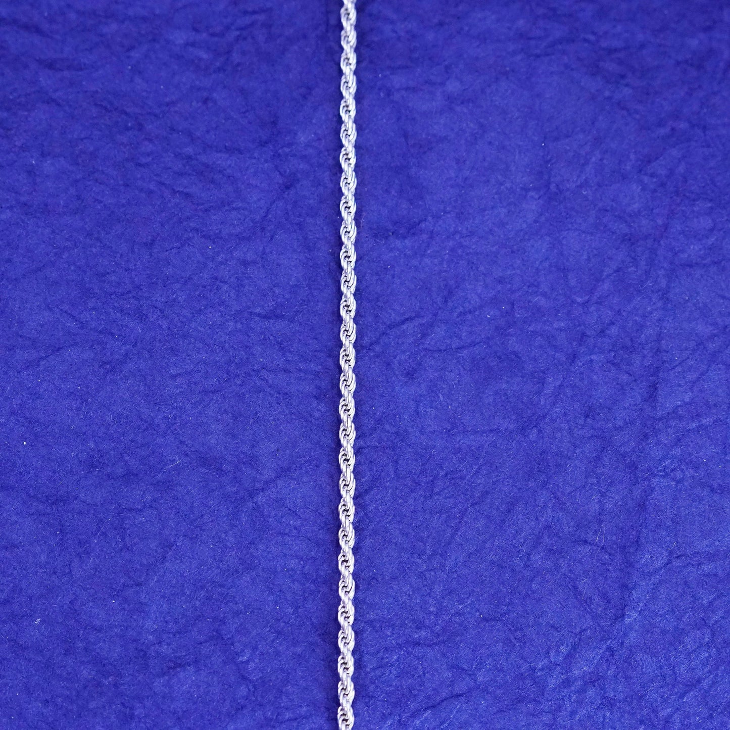 24”, 2mm, vintage Sterling silver handmade necklace, 925 French rope chain