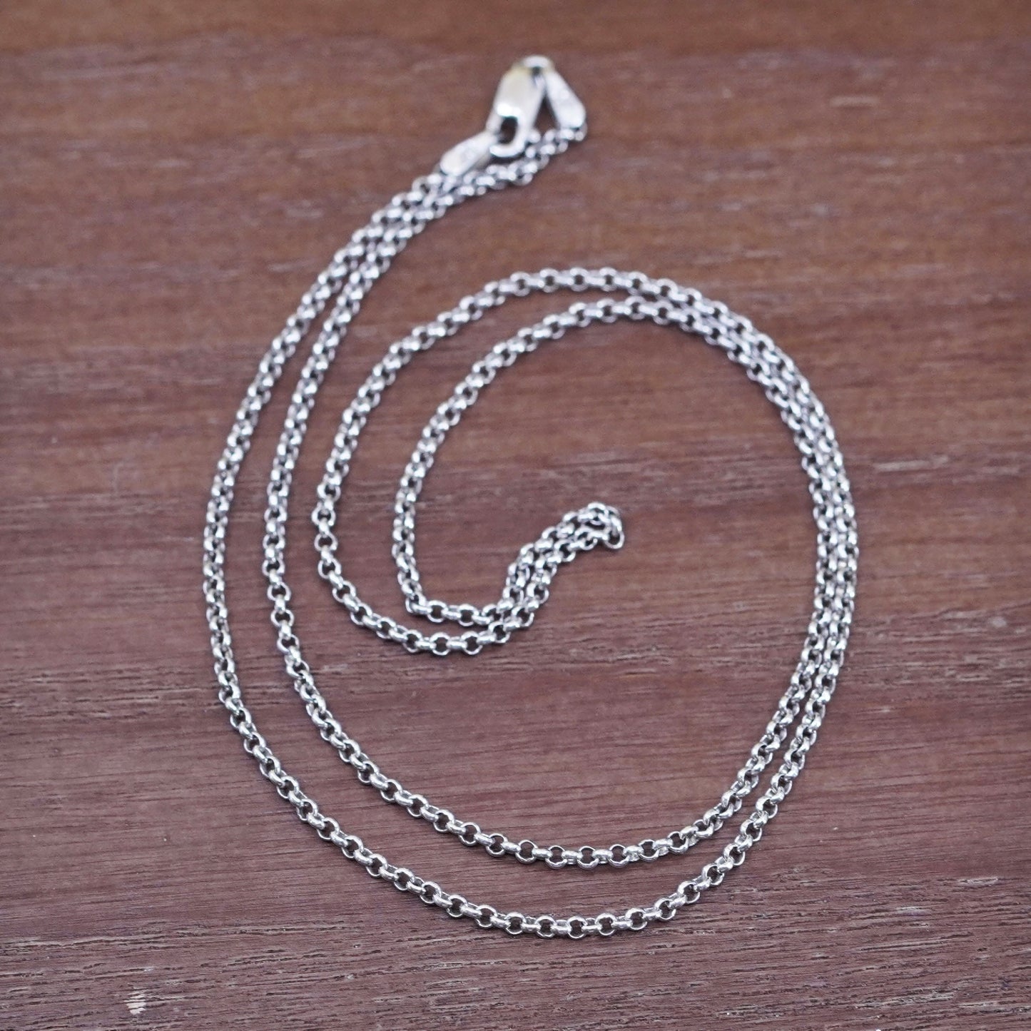 18”, 1mm, vintage Sterling silver necklace, 925 circle chain