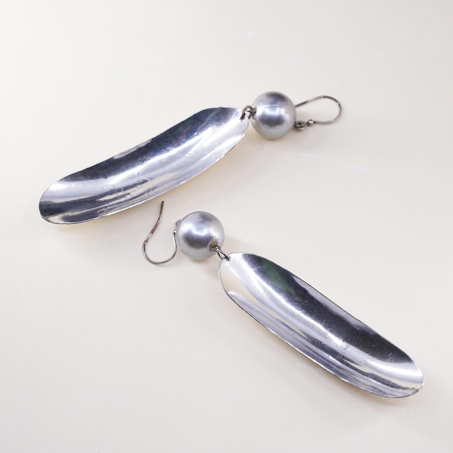 Native American southwestern Sharon Cisco Sterling 925 silver earrings feather