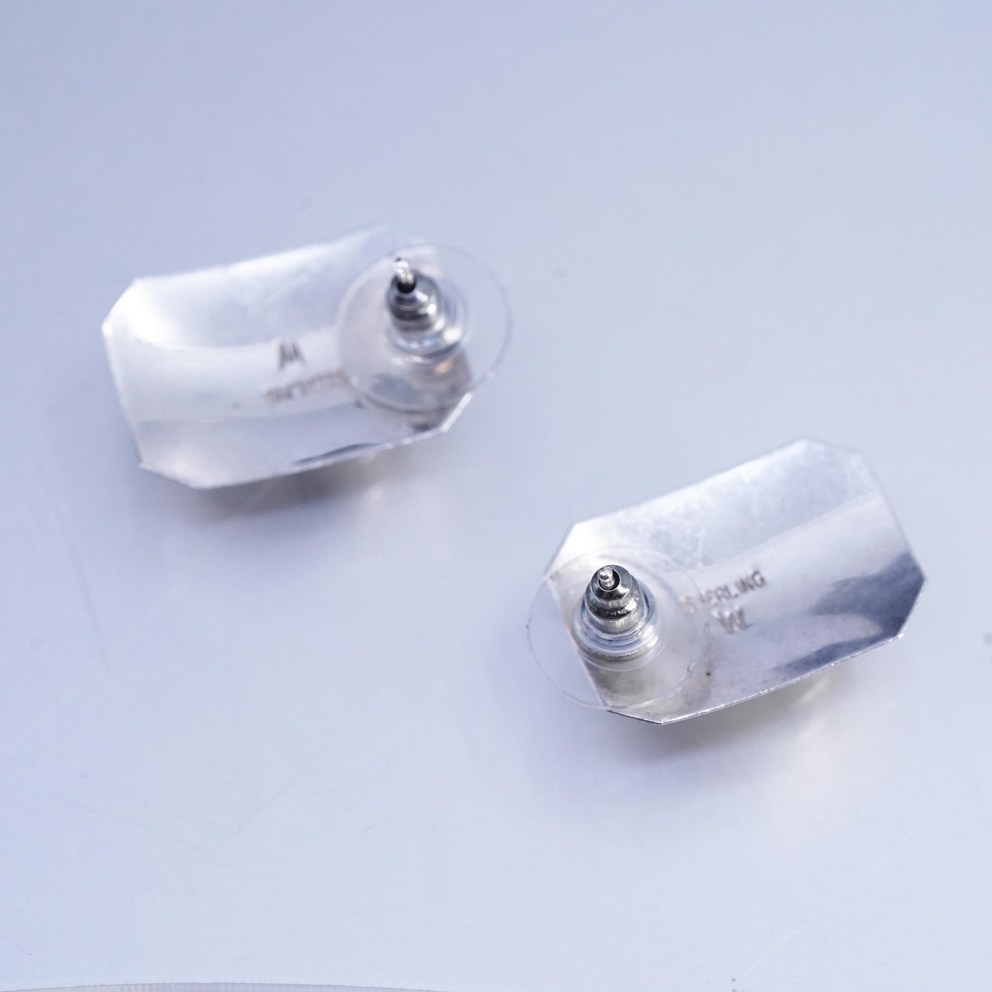 Native American southwestern Sterling 925 silver earrings, studs howlite