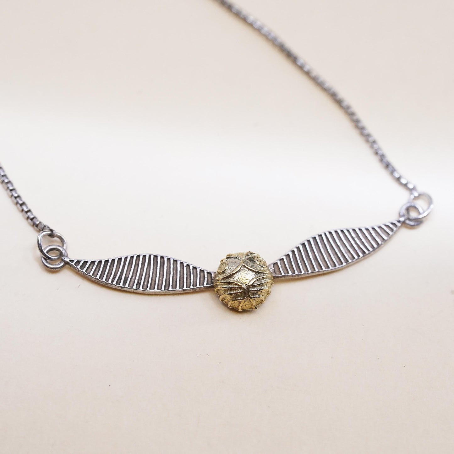 16+2”, Alex Ani vermeil gold sterling 925 silver necklace Golden Snitch pendant