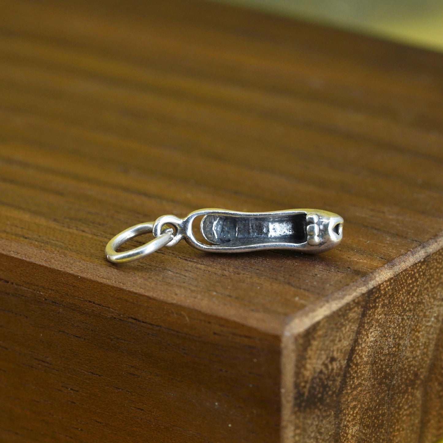 Vintage Sterling silver handmade pendant, 925 high heel shoe charm