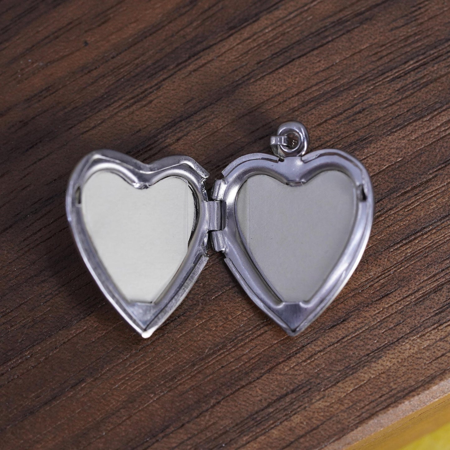 VTG Sterling silver pendant, 925 heart photo locket cross and mother of pearl