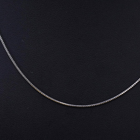 18" 1mm, vintage Sterling silver necklace, Italian 925 snake chain