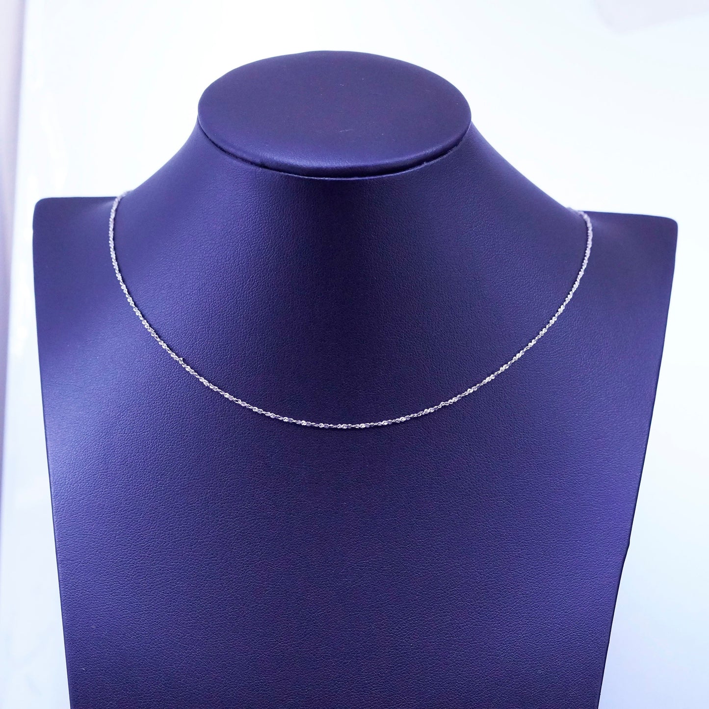 20”, 1mm, vintage Sterling silver handmade necklace, 925 twisted s link chain