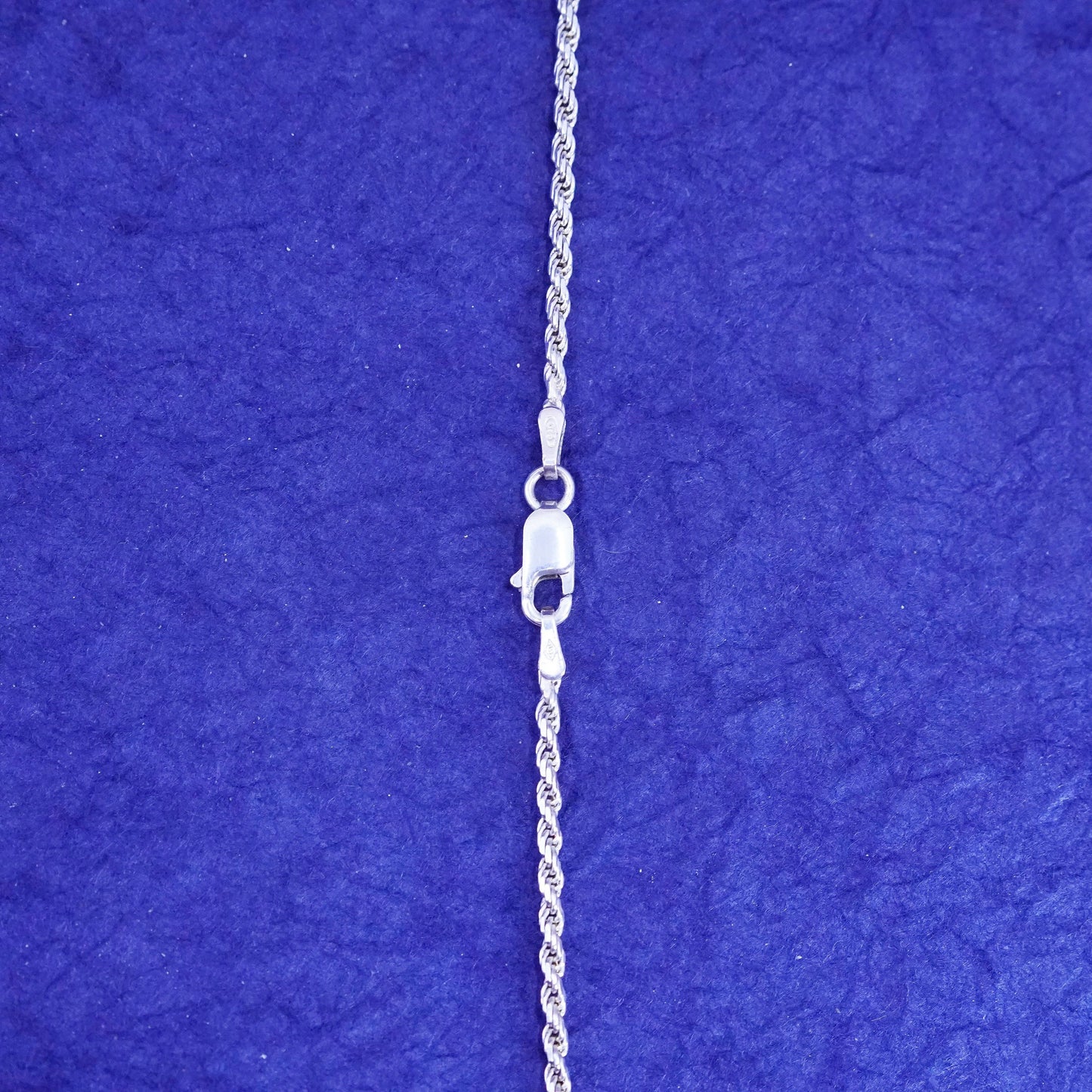 24”, 2mm, vintage Sterling silver handmade necklace, 925 French rope chain