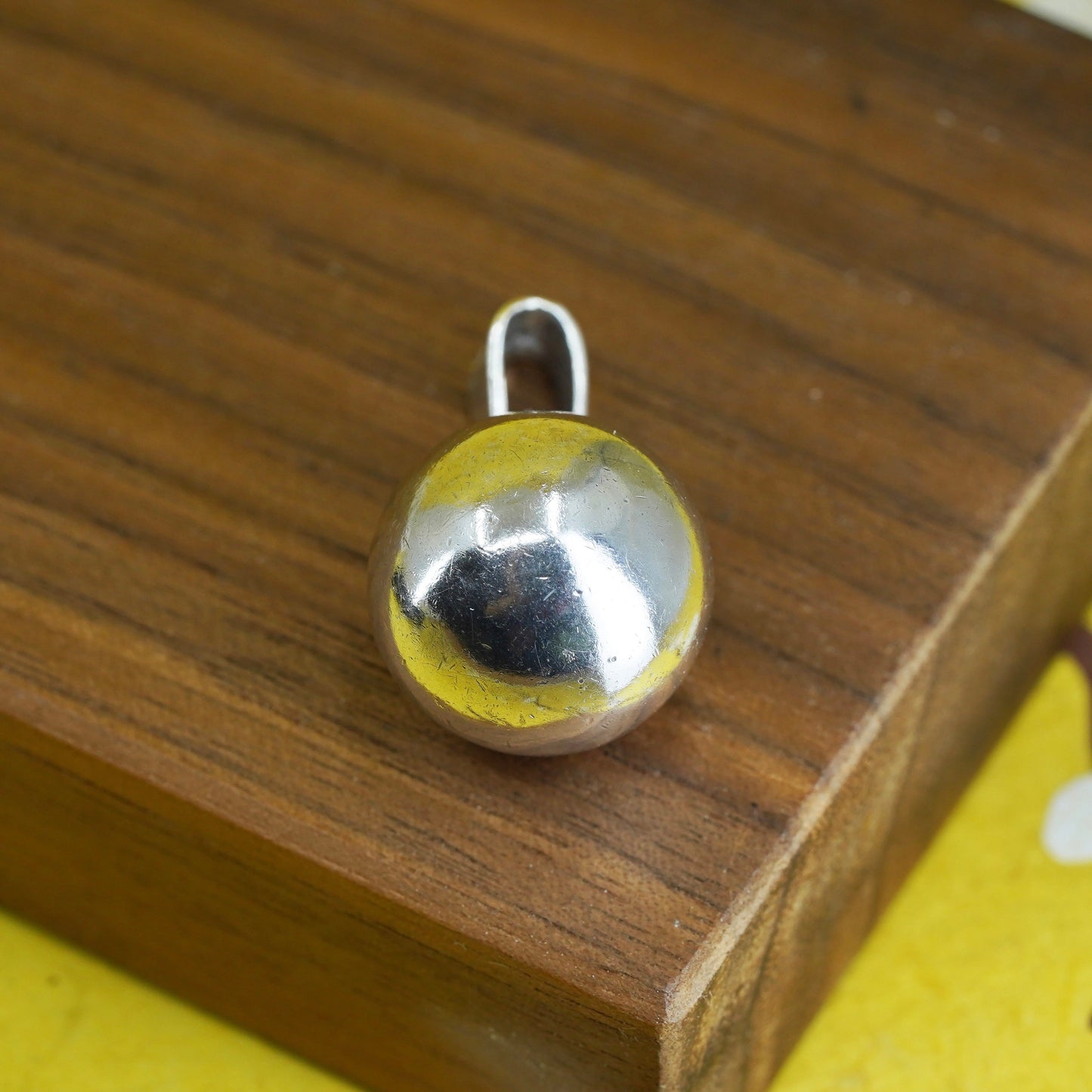 0.75”, Mexican Sterling silver handmade harmony bell, chime, 925 pendant