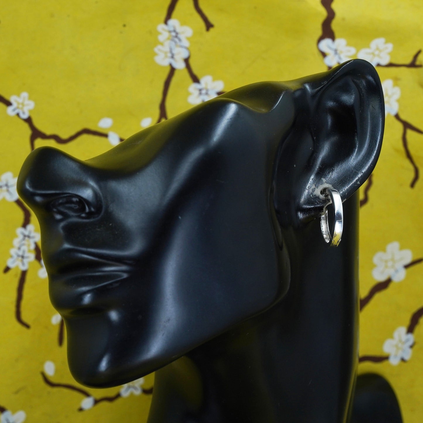 0.5”, Vintage Sterling 925 silver handmade earrings, 925 hoops