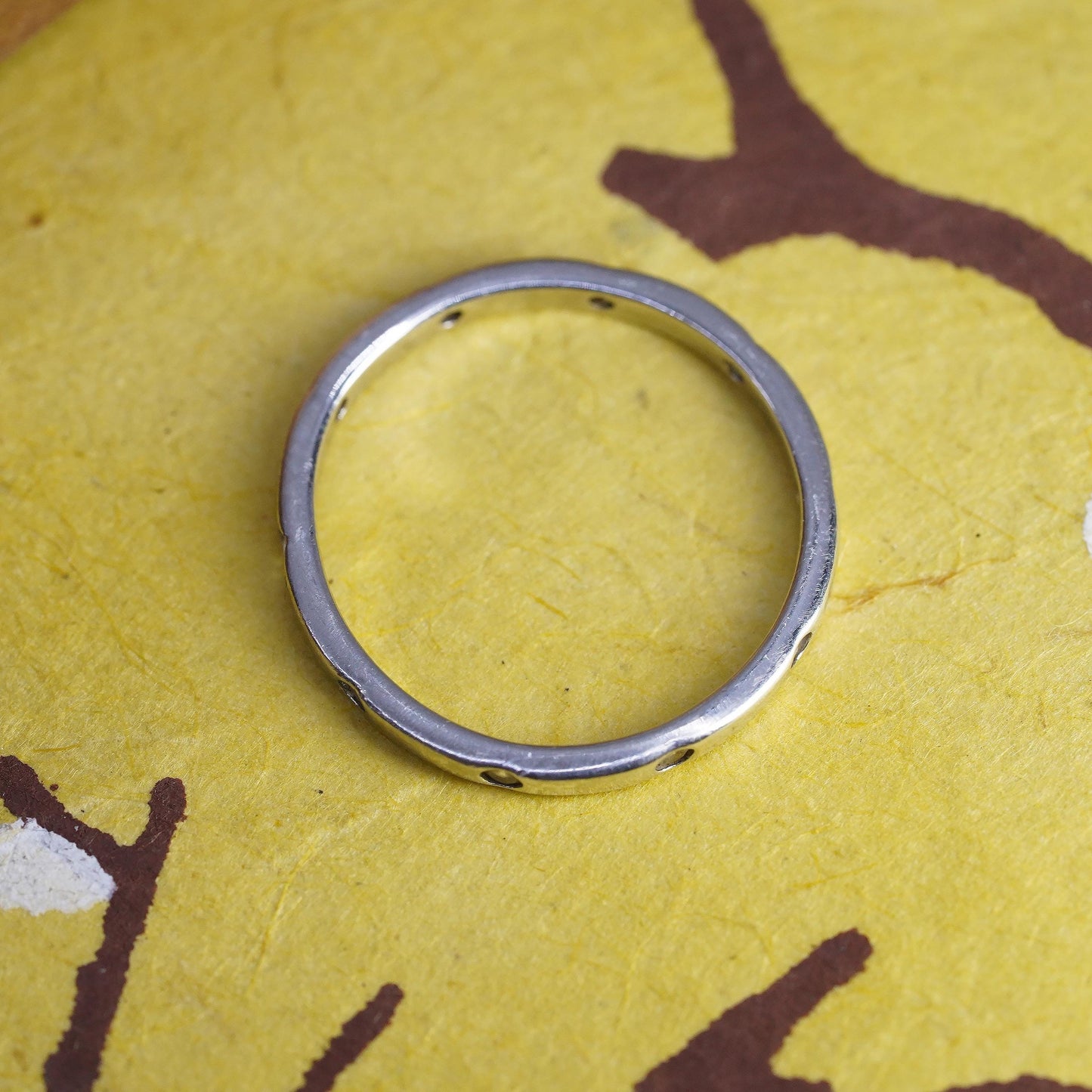 Size 7, vintage Sterling silver ring, 925 band with cz