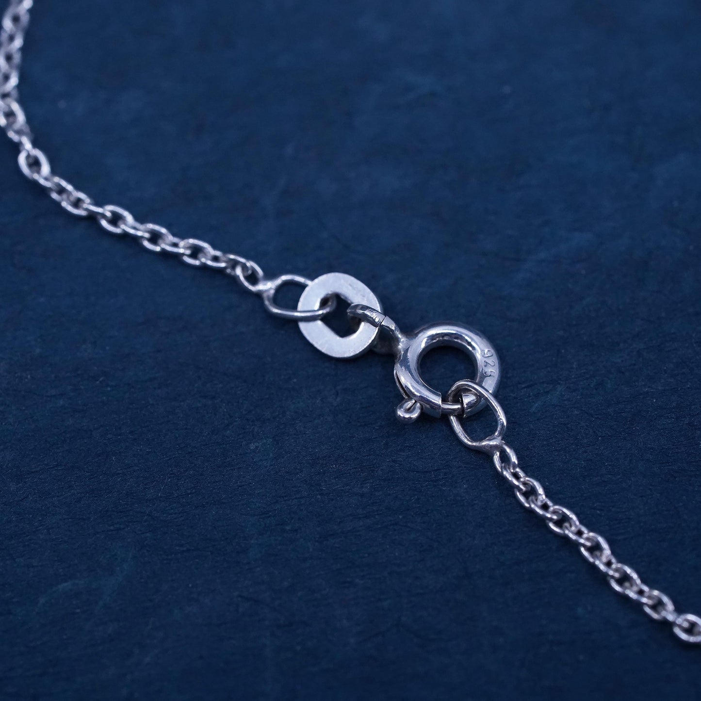 18”, 1mm, vintage Sterling silver handmade necklace, 925 circle chain