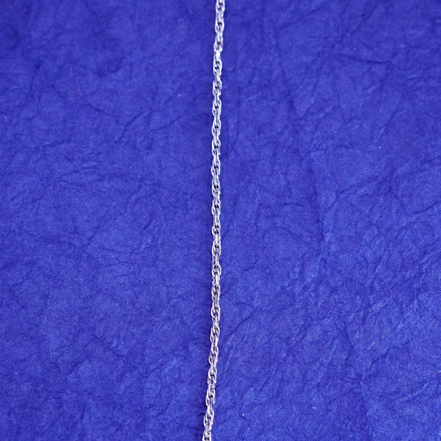 24”, 2mm, vintage Sterling silver necklace, 925 Singapore rope chain