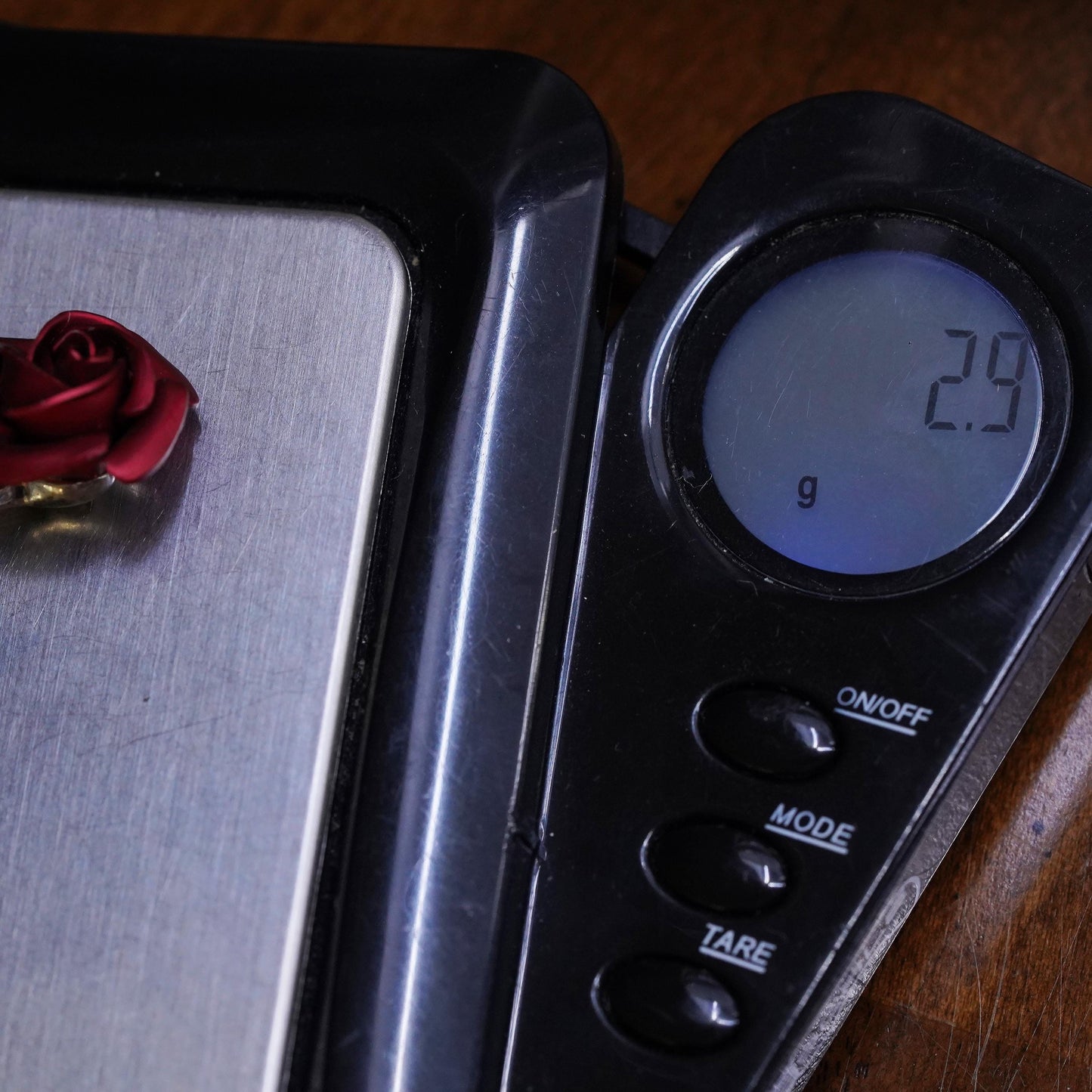 Vintage sterling silver handmade brooch, 925 rose flower pin