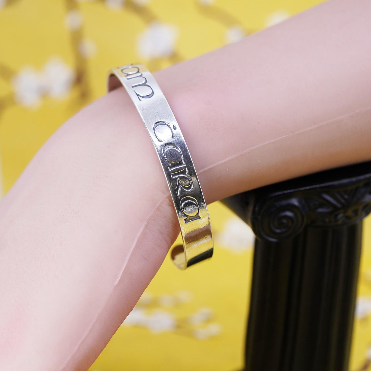 6.5" sterling silver cuff, taxco 925 silver bracelet, anam cara soul friendship