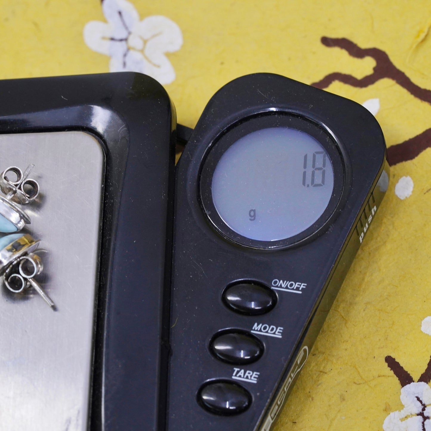 southwestern Sterling silver earrings, studs, huge 925 teardrop studs larimar