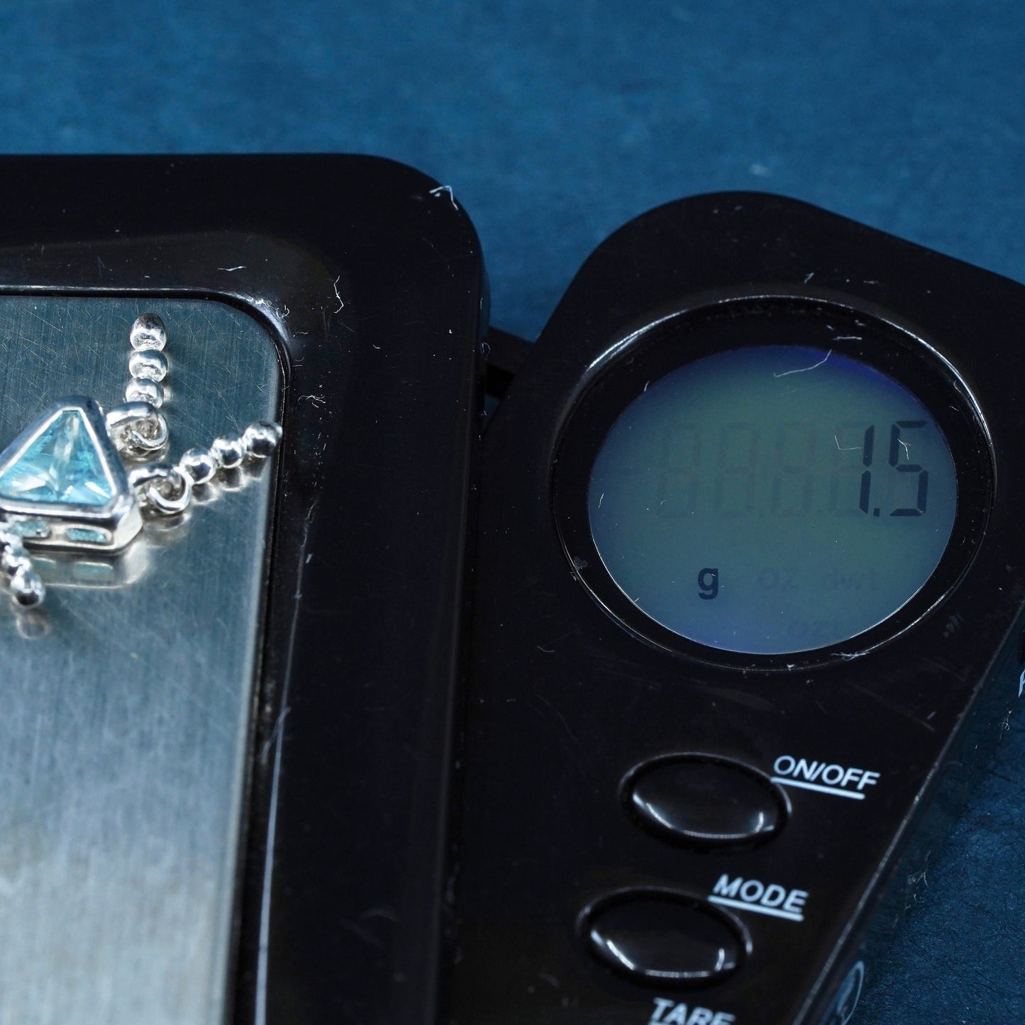 Sterling silver handmade birthstone pendant, 925 girl figure with blue crystal