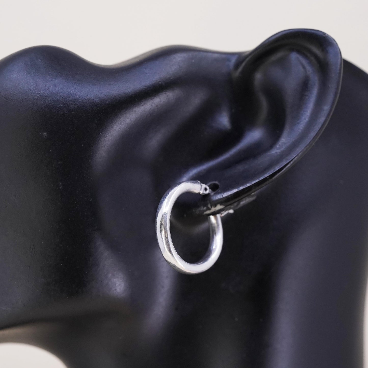 1", Vintage sterling silver single earring, fashion minimalist primitive hoop