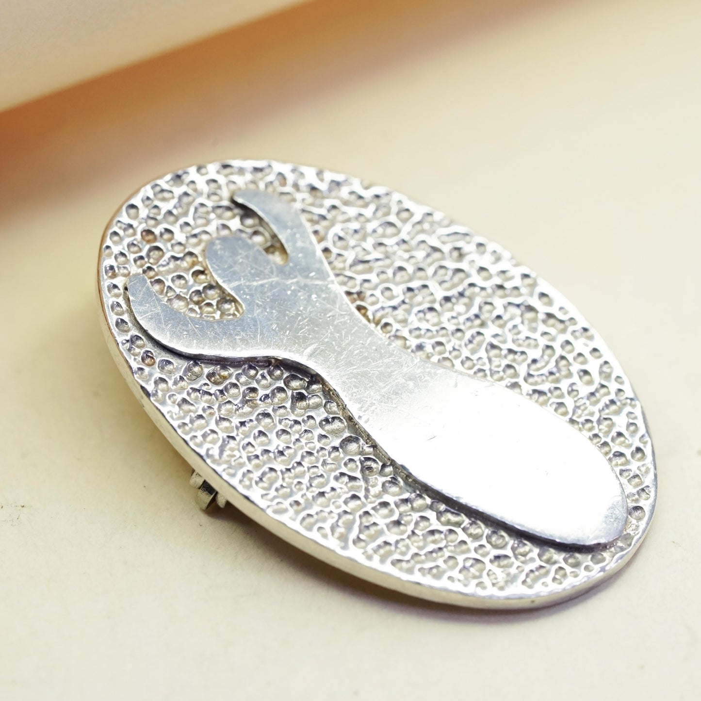 Vintage YWCA Salute Sterling 925 Silver handmade woman Pin, Brooch pendant