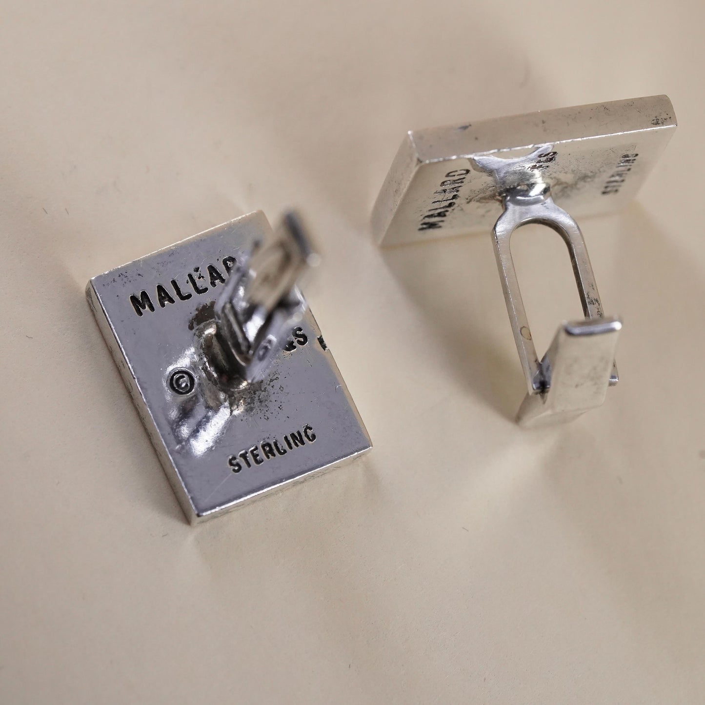 VTG FS Fenwick & Sailors Sterling 925 Silver Aesthetic Mallard Duck Cufflinks