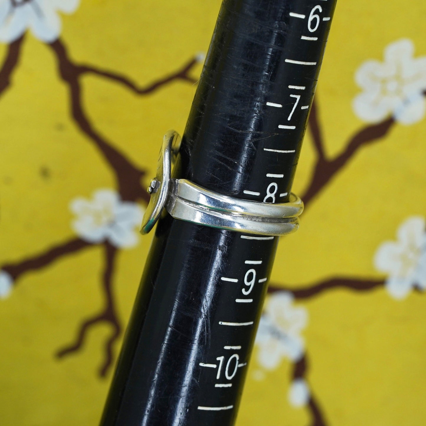 Size 8, Sterling silver handmade ring, Mexican 925 band, modernist, minimalist
