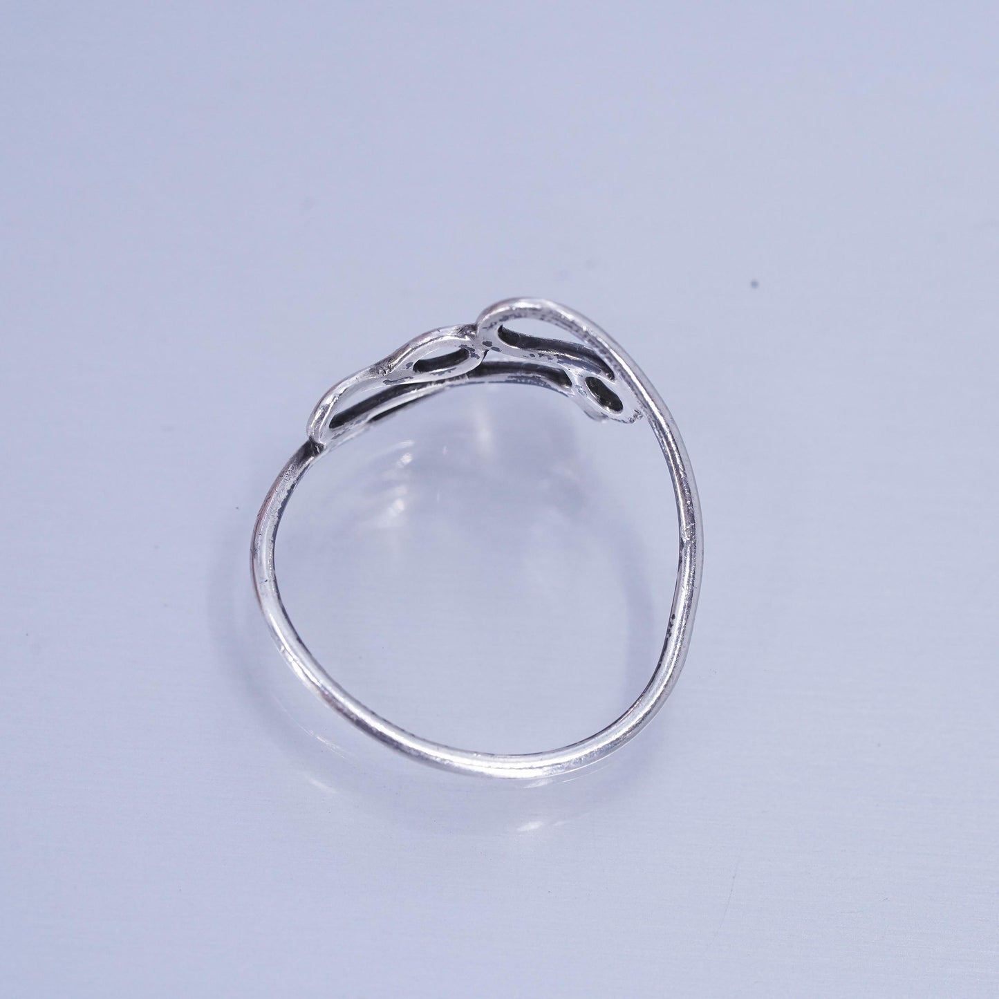 Size 10, vintage Sterling 925 silver handmade ring, wired band