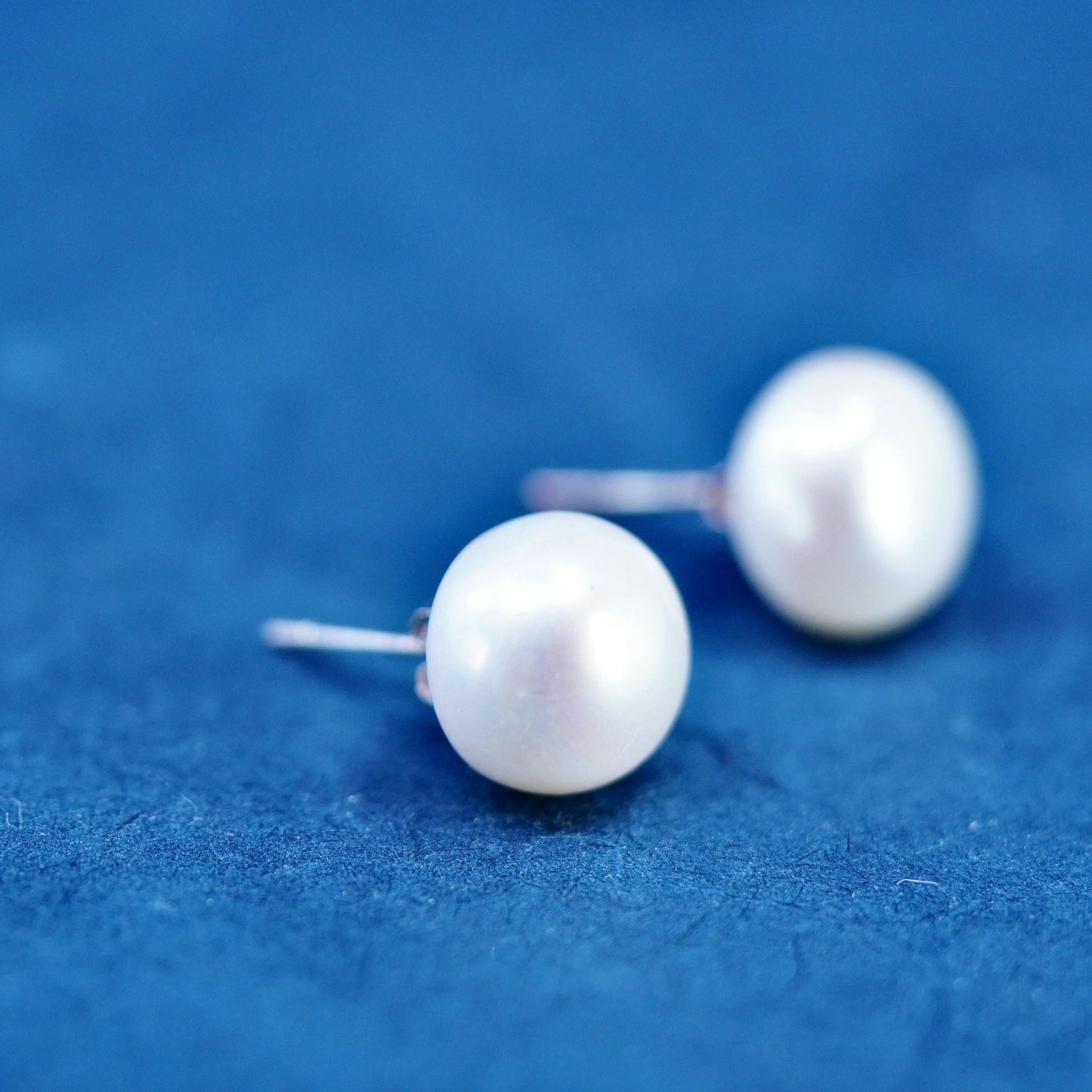 12mm, Sterling 925 silver with huge freshwater pearl studs earrings, stamped 925