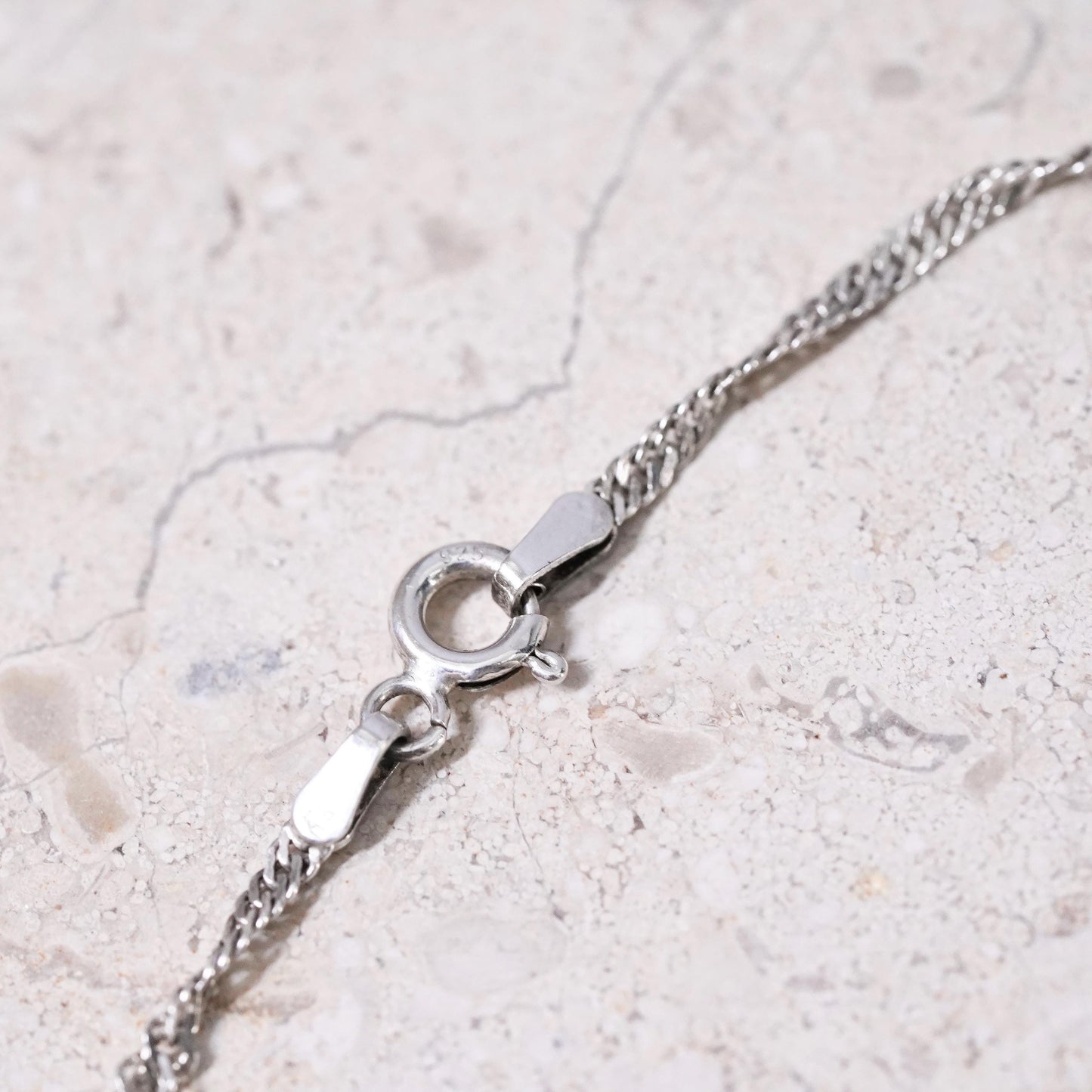 20", 2mm, Sterling 925 silver handmade necklace, 925 twisted curb link chain