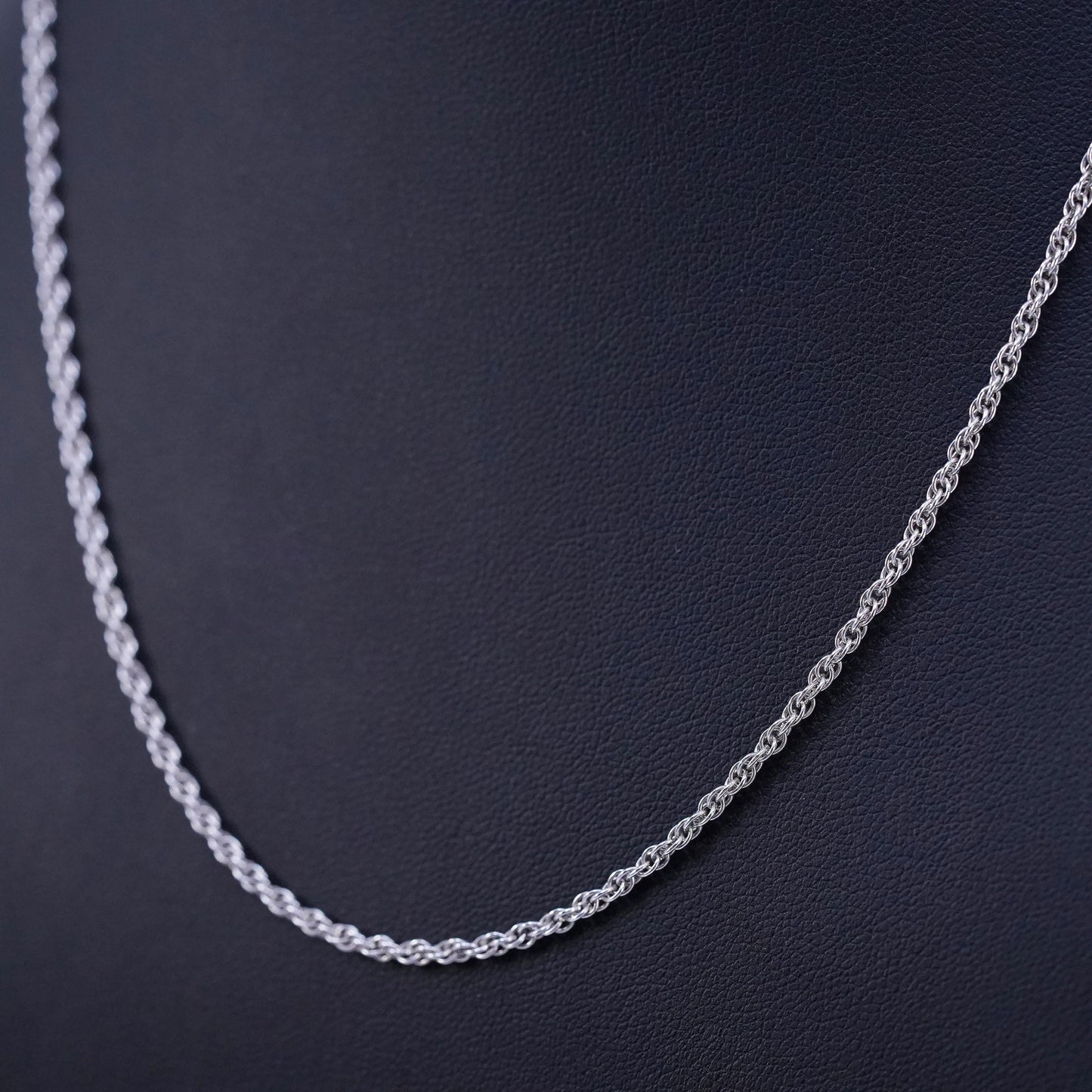 18” 2mm, vintage Speidel Sterling 925 silver Singapore rope chain necklace