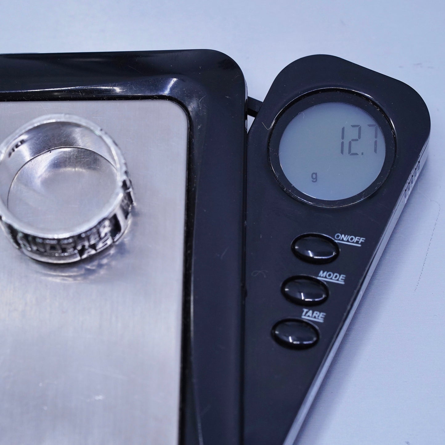 Size 10.5, Sterling 925 silver ring, “Love one another i have loved you” band