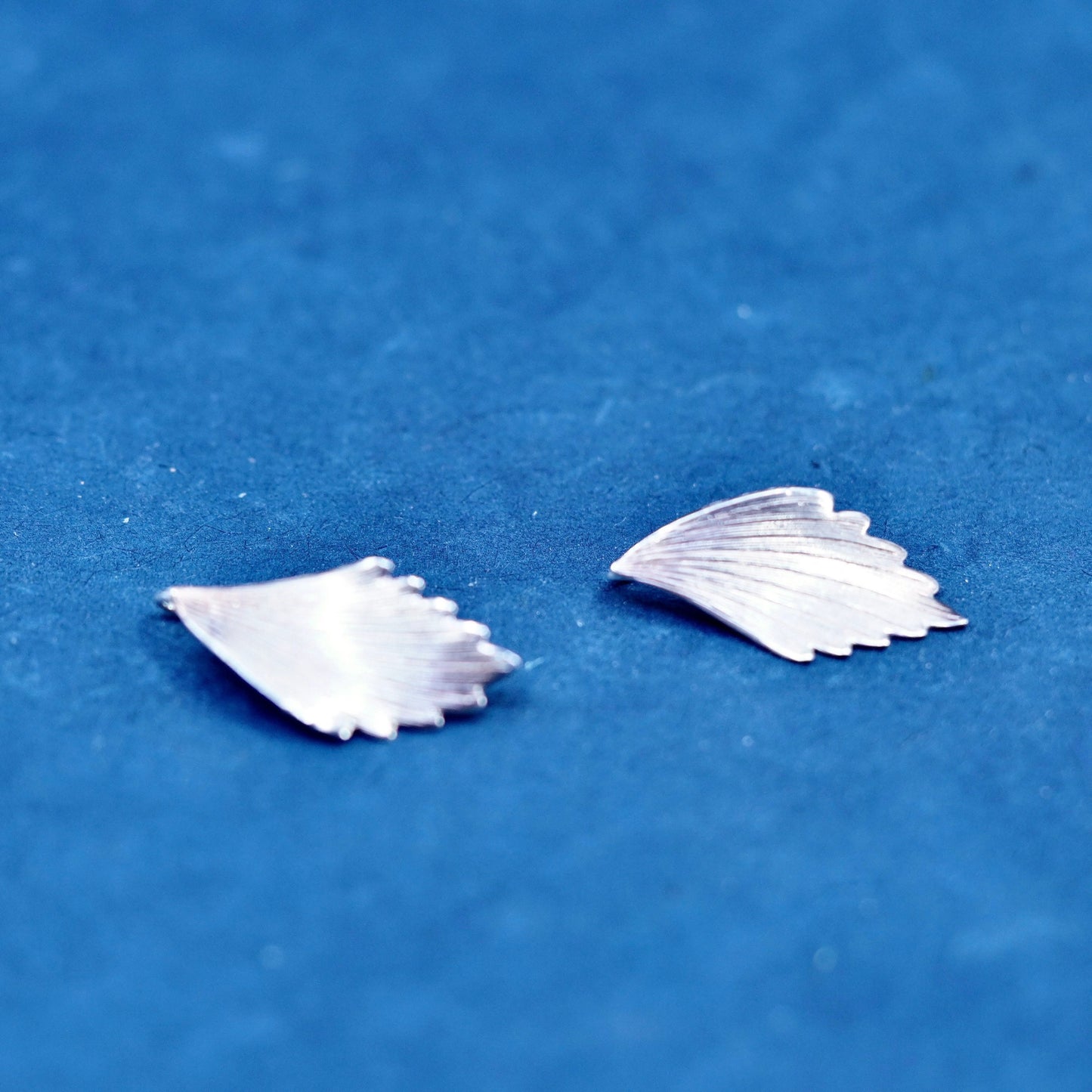 Native American southwestern sterling silver earrings, 925 feather drops
