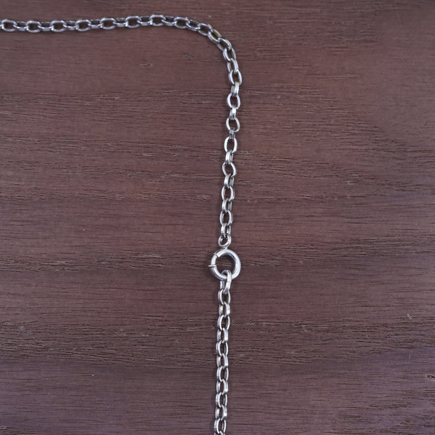 22” 3mm, vintage Sterling silver necklace, 925 oval link chain