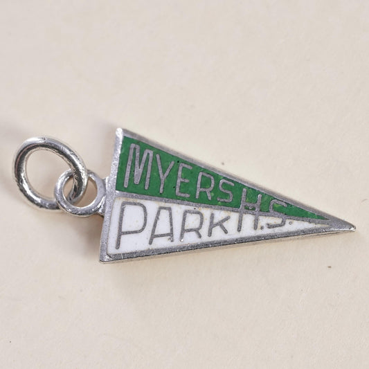 Meyers Park Pennant Charm Sterling 925 Silver Charlotte Souvenir Charm Travel